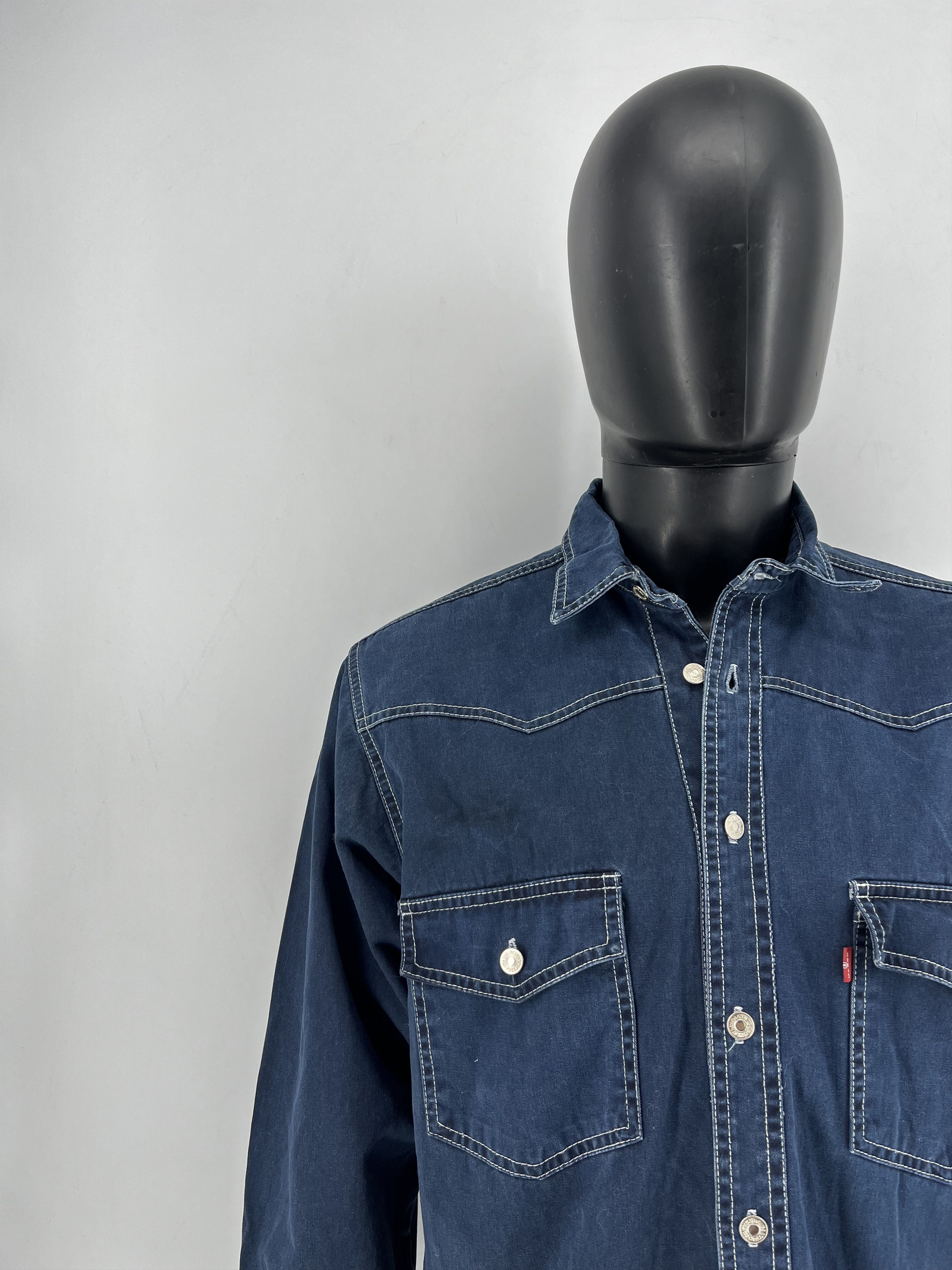 Levi's Vintage 90s Levi’sLevi’s White Blue Jeans Jacket Size US M / EU 48-50 / 2 - 6 Thumbnail
