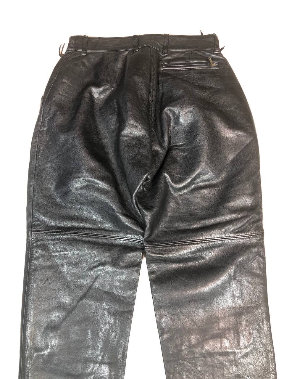 Leather × Vintage Classic Gear Moto Biker Leather Pants Vintage Size US 30 / EU 46 - 7 Thumbnail