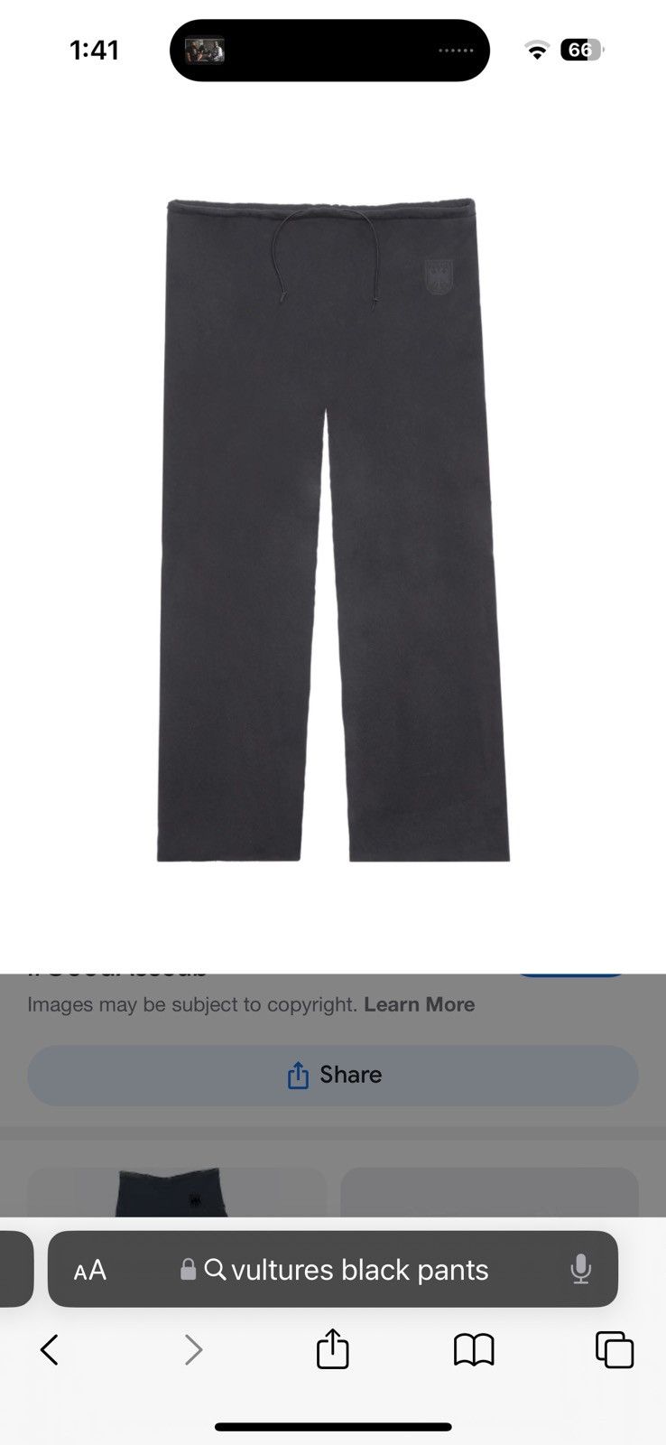 Kanye West Yzy Black Vultures Pants | Grailed