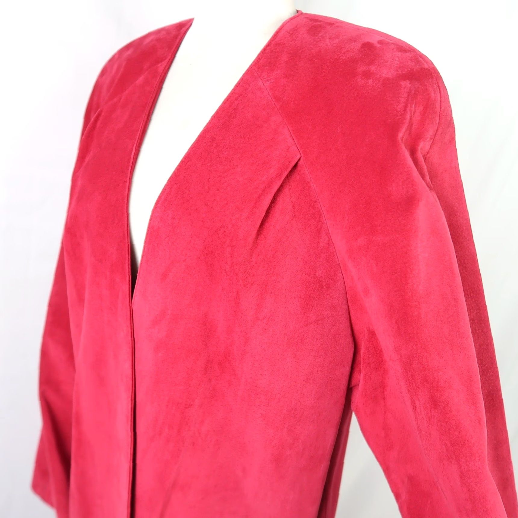 Vintage VINTAGE Danier red suede leather blazer and skirt suit set M Size 32" / US 10 / IT 46 - 3 Thumbnail