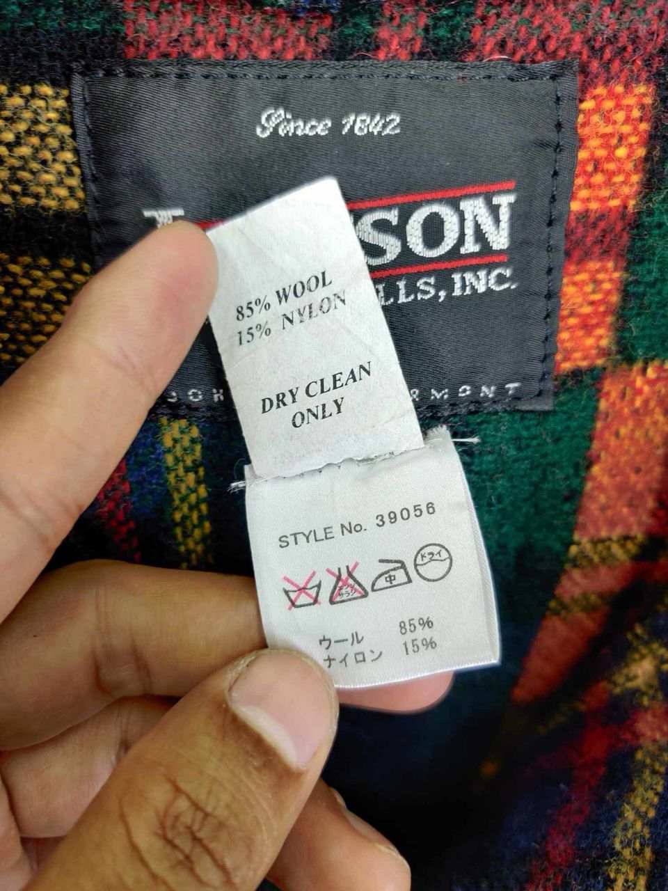 Johnson Woolen Mills Johnson Woolen Mills Checkered Wool Poncho Size US S / EU 44-46 / 1 - 11 Thumbnail