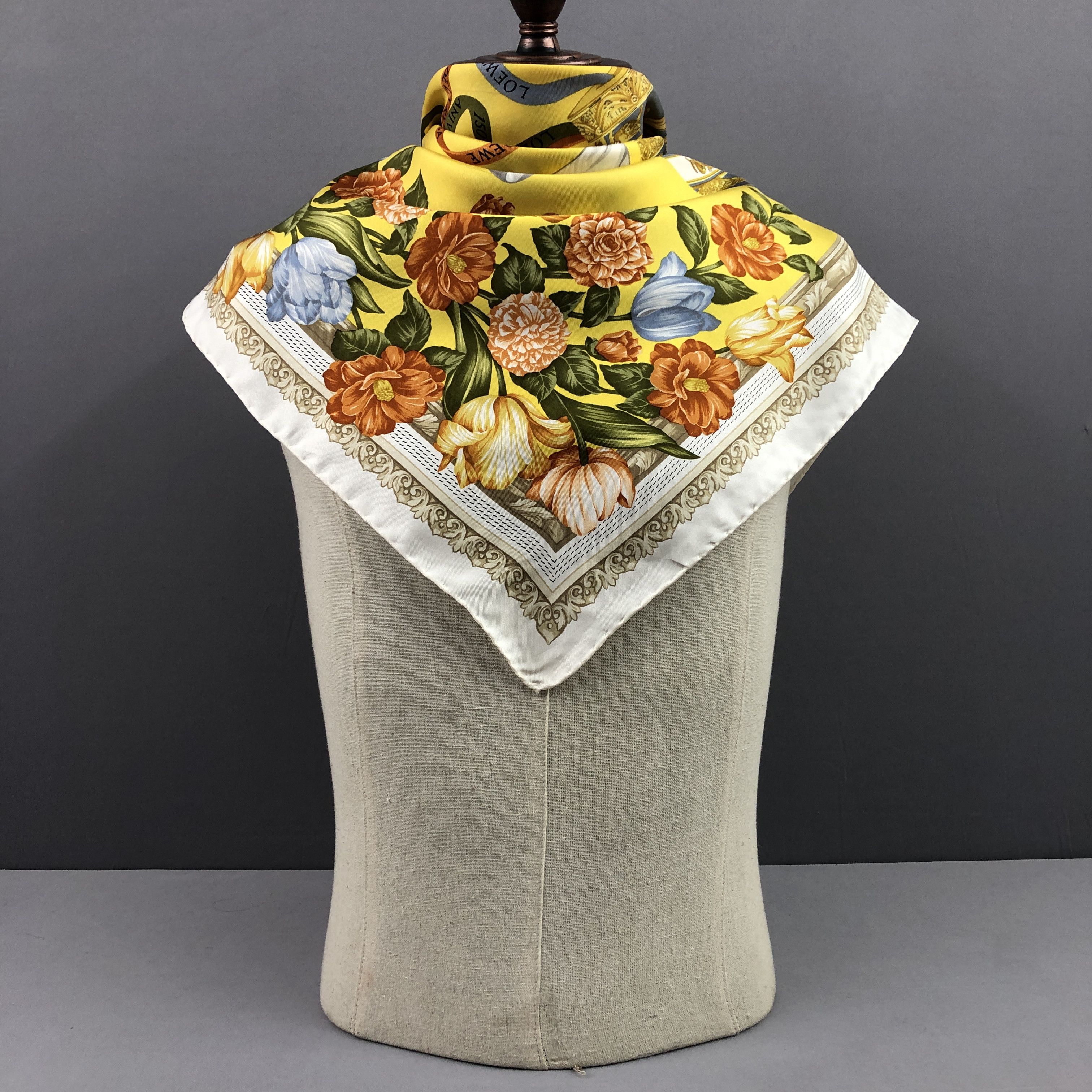 Loewe × Vintage Vintage Loewe SILK Scarf Un Globo En Aranjuez Stole Wraps Size ONE SIZE - 3 Thumbnail