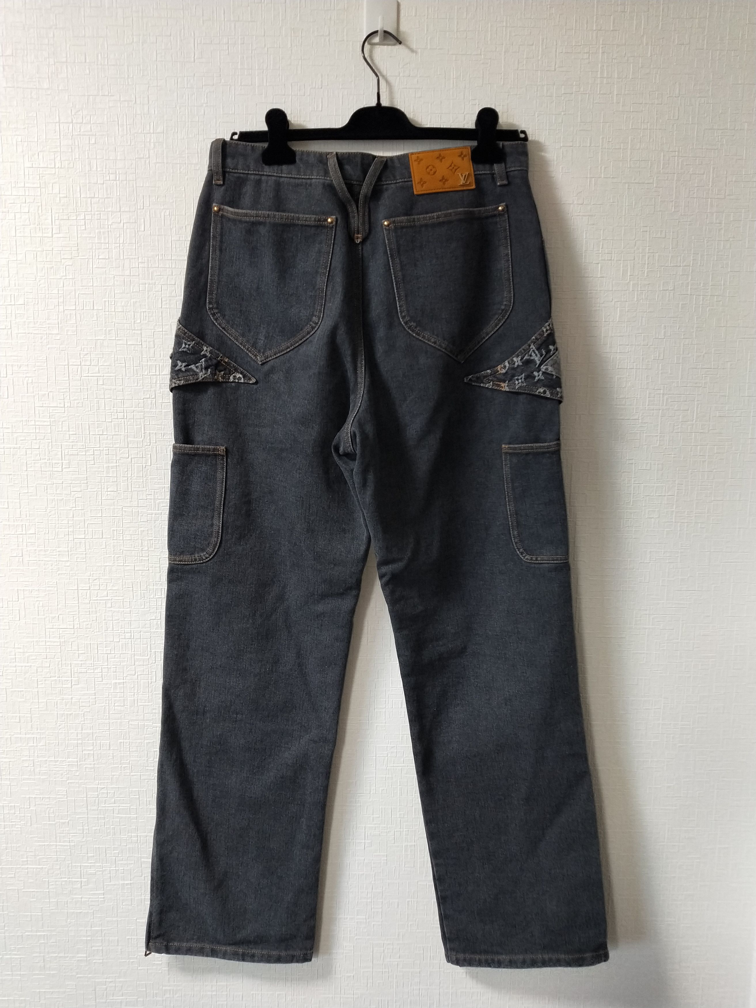 Louis Vuitton Monogram Flower Denim Jeans Size US 33 - 2 Thumbnail