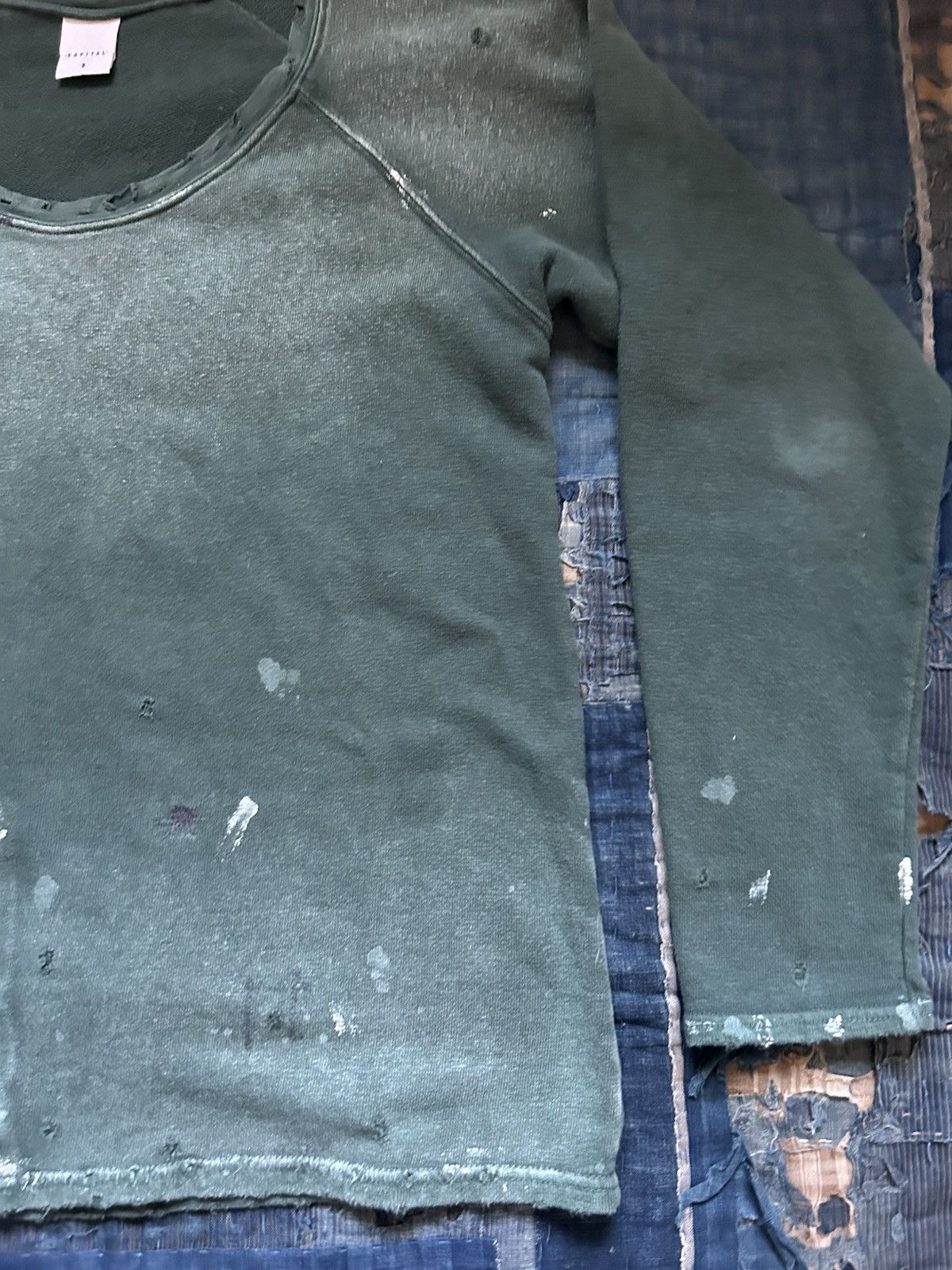 Kapital Kapital u neck damaged painted sweater Size US L / EU 52-54 / 3 - 6 Thumbnail