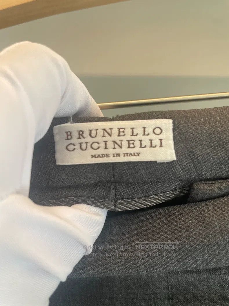 Brunello Cucinelli Brunello Cucinelli Black Gray Trousers Size 25" / US 0 / IT 36 - 4 Thumbnail