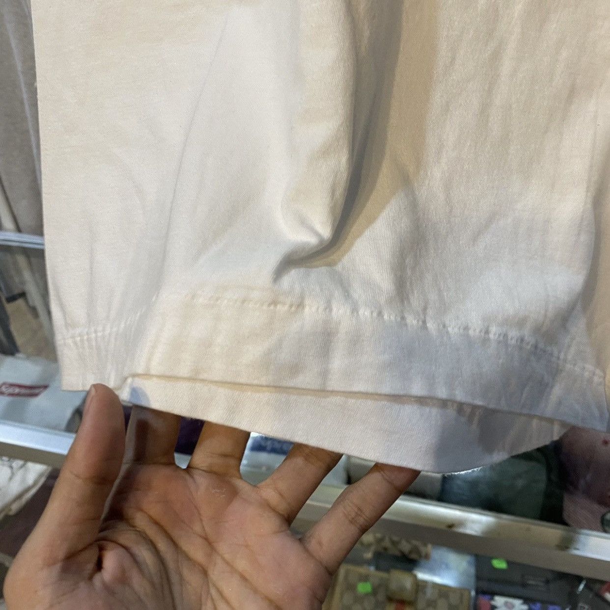 Issey Miyake Vintage Issey Miyake Thumbs Up T-Shirt - S White Good Size US S / EU 44-46 / 1 - 7 Thumbnail