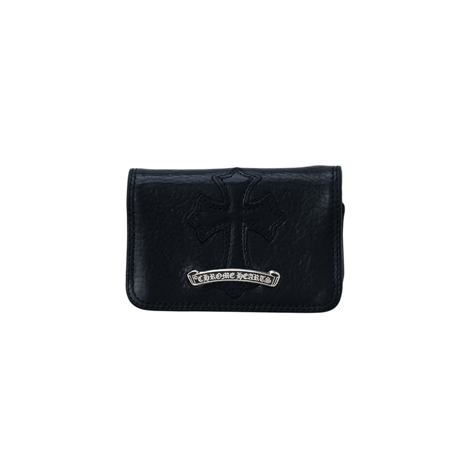 Chrome Hearts Chrome Hearts Black Leather Patch Card Holder Size ONE SIZE - 1 Thumbnail