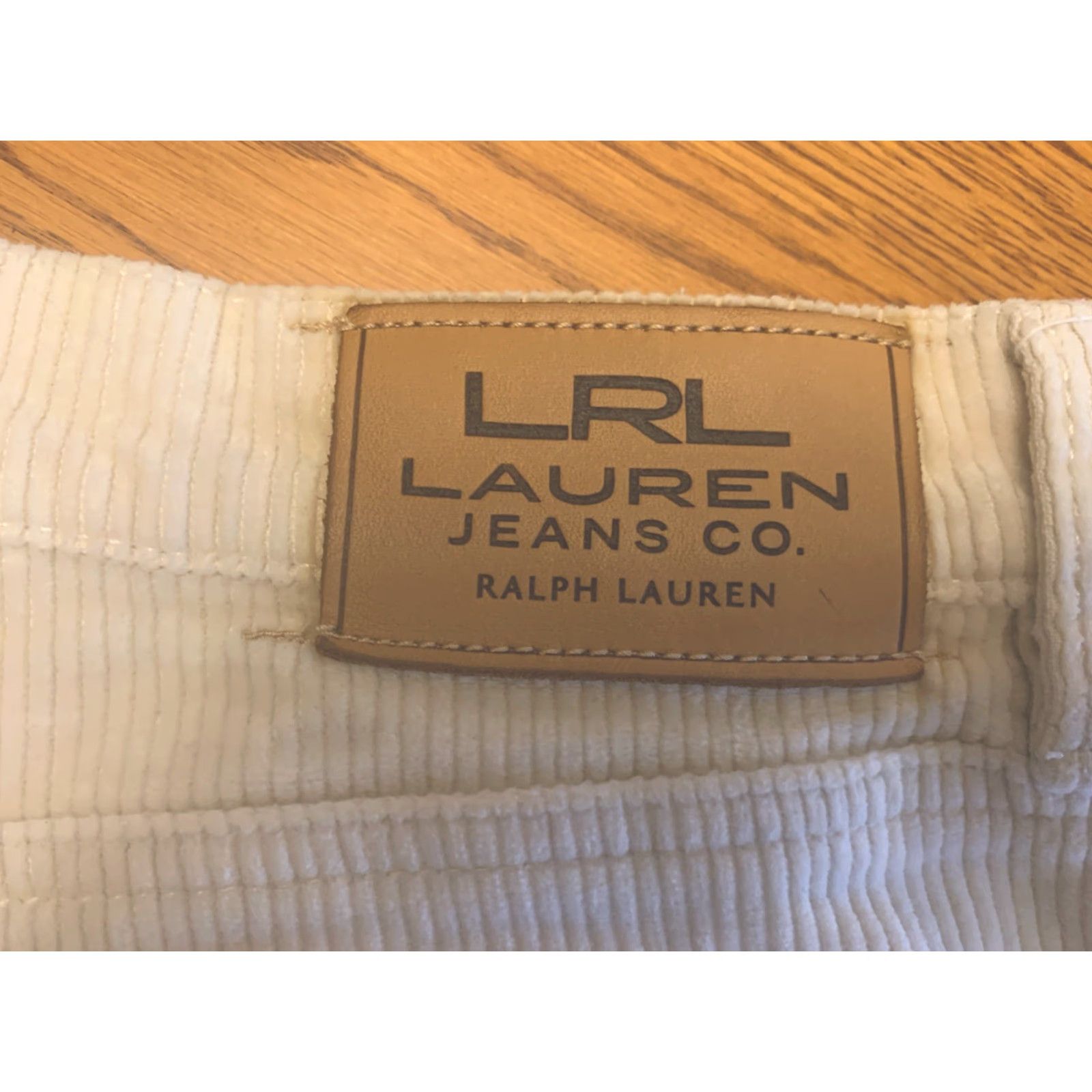 Ralph Lauren VINTAGE Lauren Ralph Lauren Pants Corduroy 32x28.5 Straight Pockets Stretch White 10P Regular Womens Boys Girls Mens Size 24" / US 00 / IT 34 - 3 Thumbnail