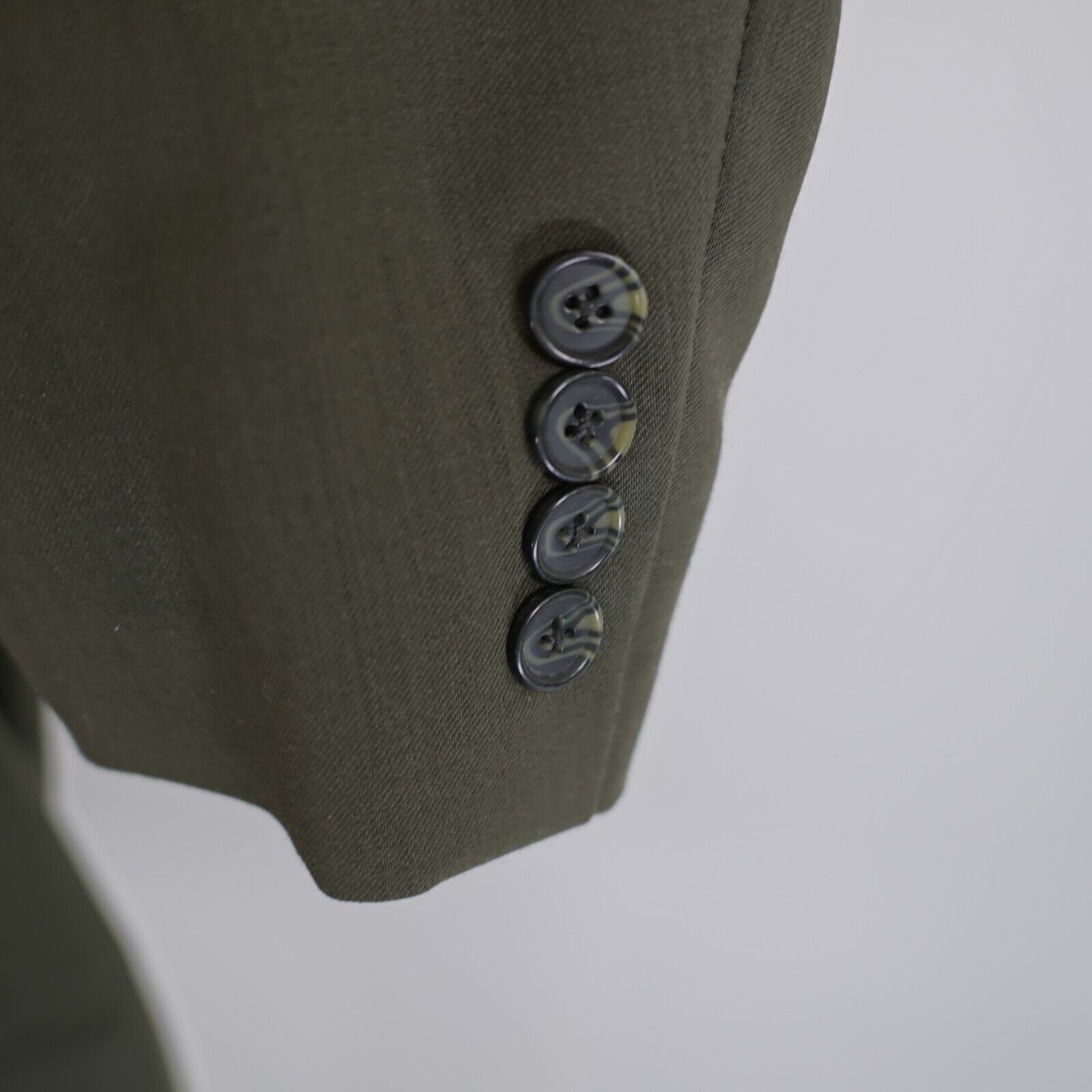 Designer Gianfranco Ruffini Worsted Wool Green 2 Piece Suit 48L 41/29 Size 48L - 7 Thumbnail