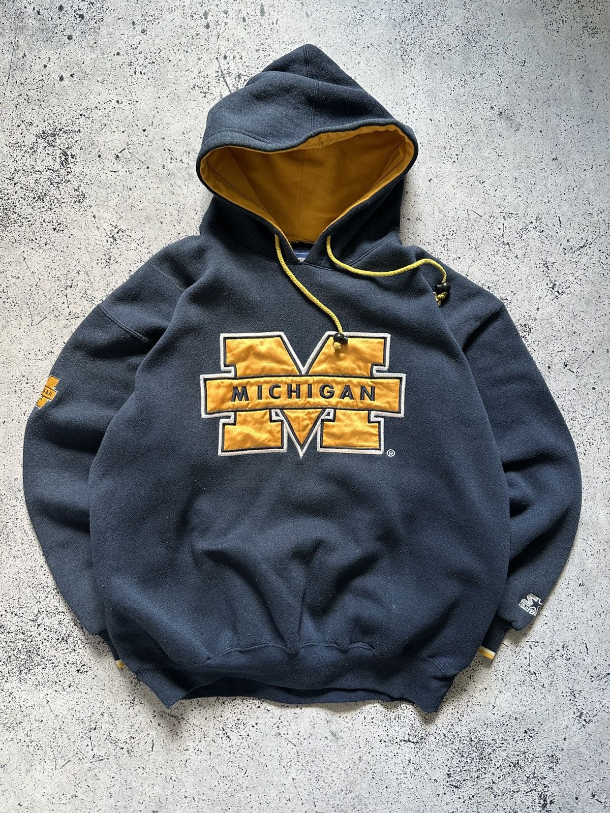 Starter × Vintage Vintage 90s Starter University Of Michigan Sweatshirt Size US L / EU 52-54 / 3 - 1 Thumbnail