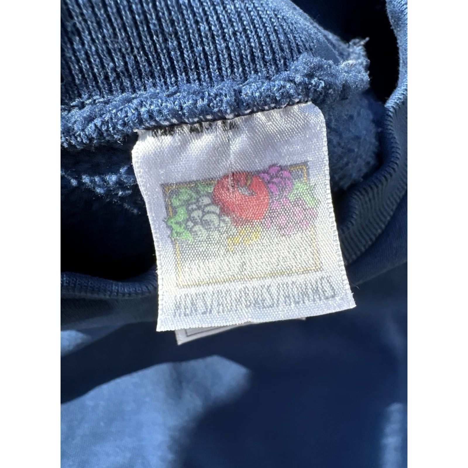 Fruit Of The Loom VINTAGE Fruit of the Loom Sweatshirt Crewneck Blue XL 90s Pullover Men Size US XL / EU 56 / 4 - 4 Thumbnail