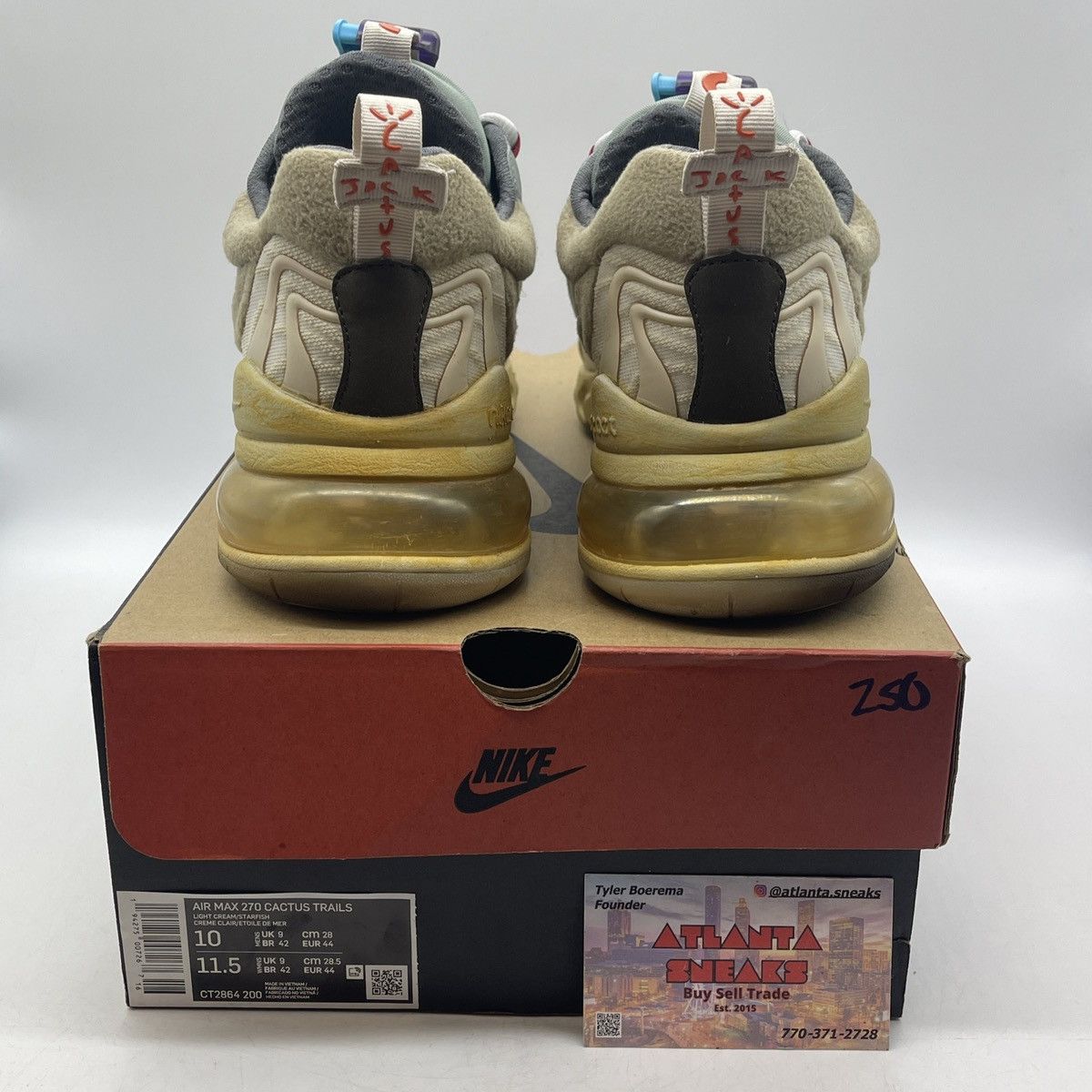Nike Travis Scott x air max 270 cactus trail Size US 10 / EU 43 - 3 Thumbnail