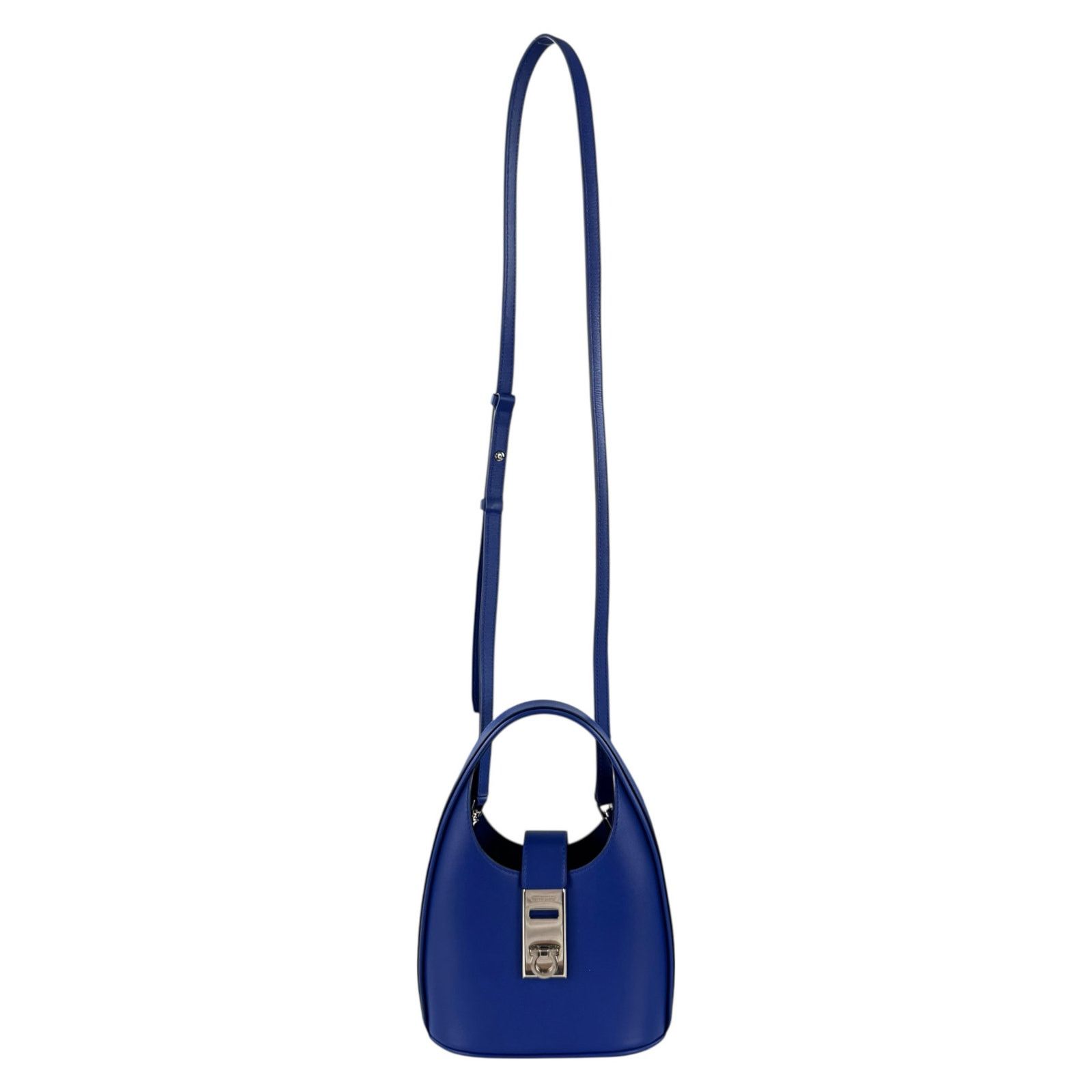 Salvatore Ferragamo Ferragamo Royal Blue Gancini Mini Hobo Two-Way Bag Size ONE SIZE - 5 Thumbnail