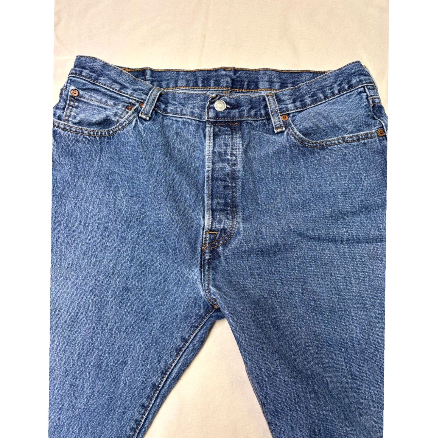 CO VINTAGE Levi Strauss Co 501 Jeans Button Fly Denim Straight 36x30 Mens Classic Fit Blue Size US 36 / EU 52 - 2 Thumbnail