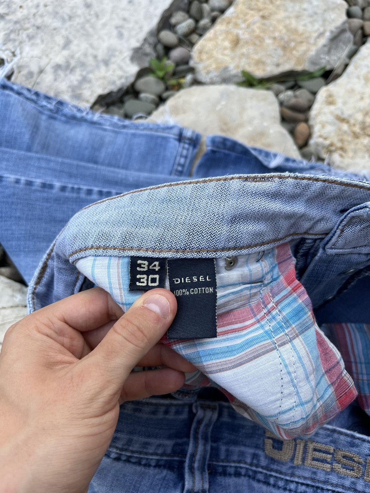 Diesel × Vintage Vintage Diesel freedom y2k baggy distressed thrashed jeans Size US 34 / EU 50 - 25 Thumbnail