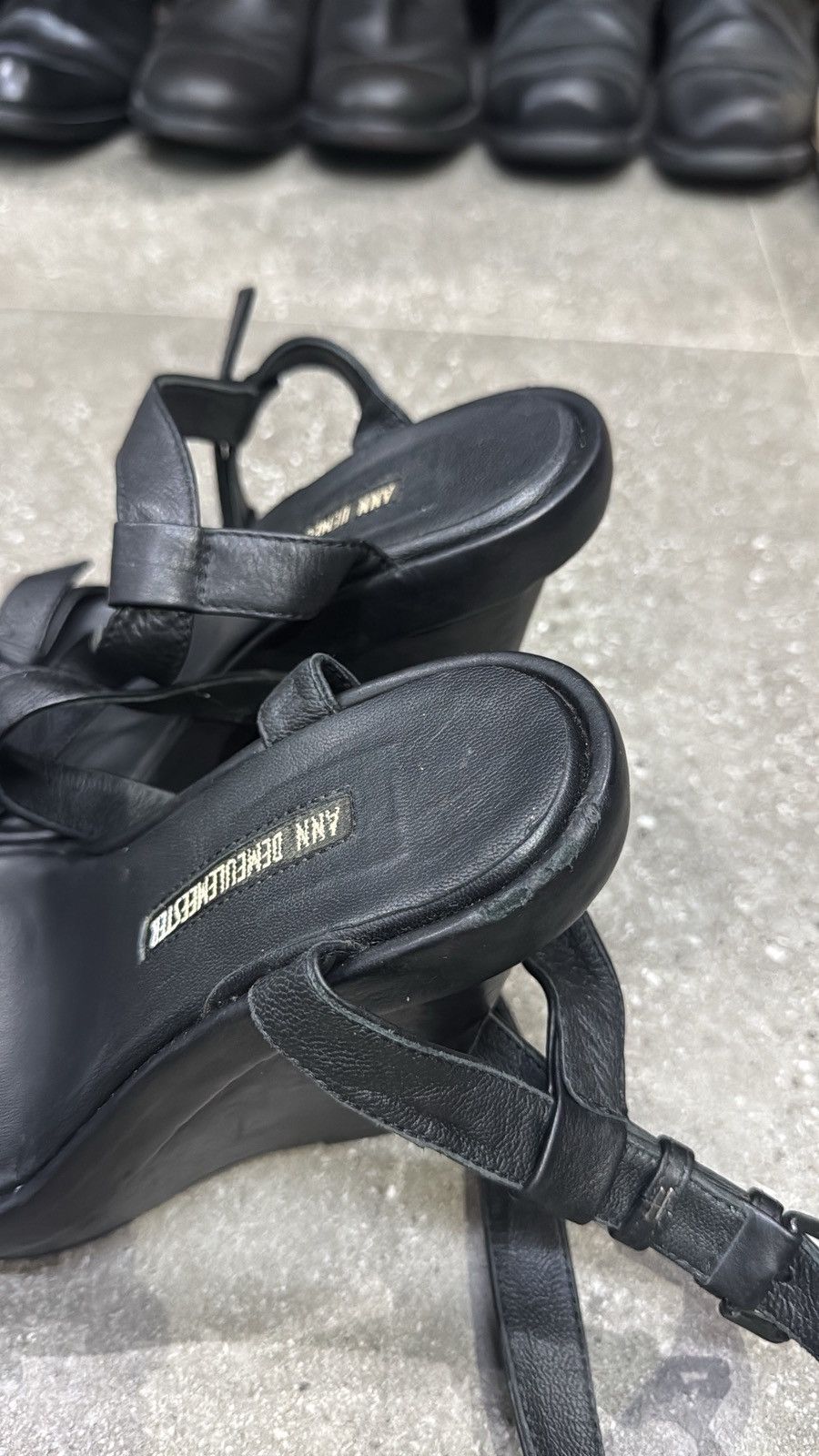 Ann Demeulemeester Ann Demeulemeester Platform Ankle Strap Sandals Size US 5 / IT 35 - 8 Thumbnail