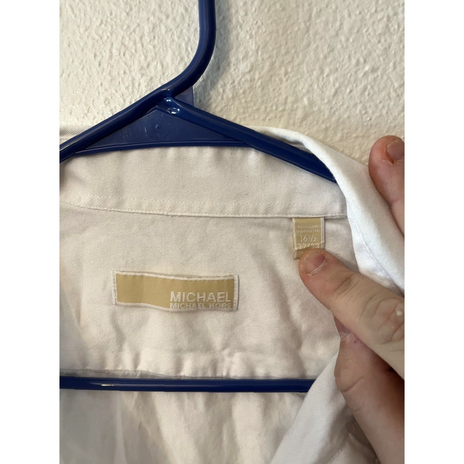 Michael Kors Michael Kors Men's Classic Fit White Long Sleeve Button-Up Shirt Size L Non-Iron Modern Size US L / EU 52-54 / 3 - 2 Thumbnail