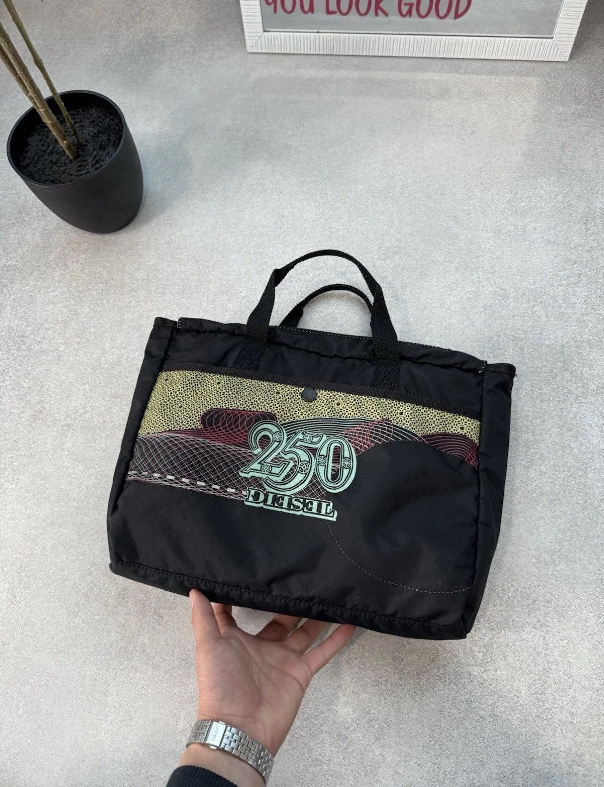 Diesel Vintage Diesel Y2K Nylon Big Logo Reversible Tote Woman Bags Size ONE SIZE - 5 Thumbnail