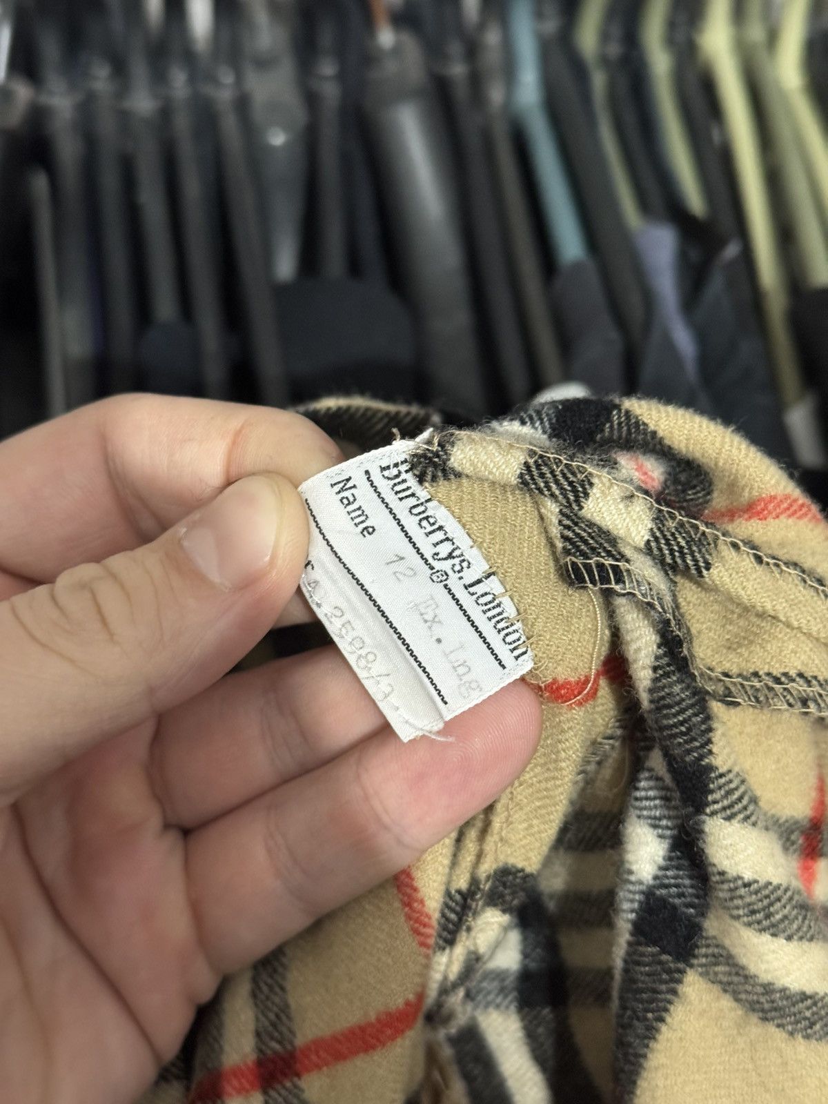 Burberry Vintage Burberrys Nova Check Skirt Wool Size 12 Ex. Long Size 30" / US 8 / IT 44 - 10 Thumbnail