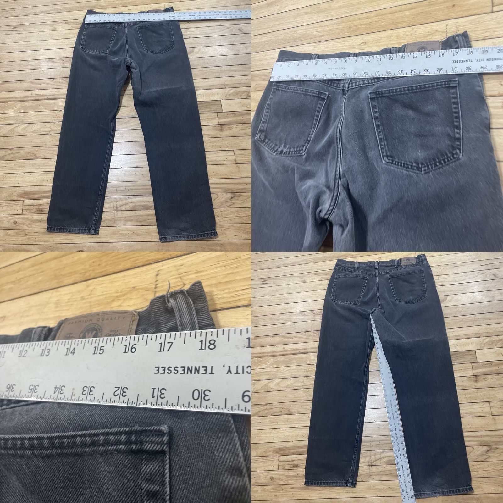 Wrangler VINTAGE Wrangler Jeans Mens 36x32 Relax Y2k Black Fade Wide Straight Denim Jeans Size US 36 / EU 52 - 8 Thumbnail
