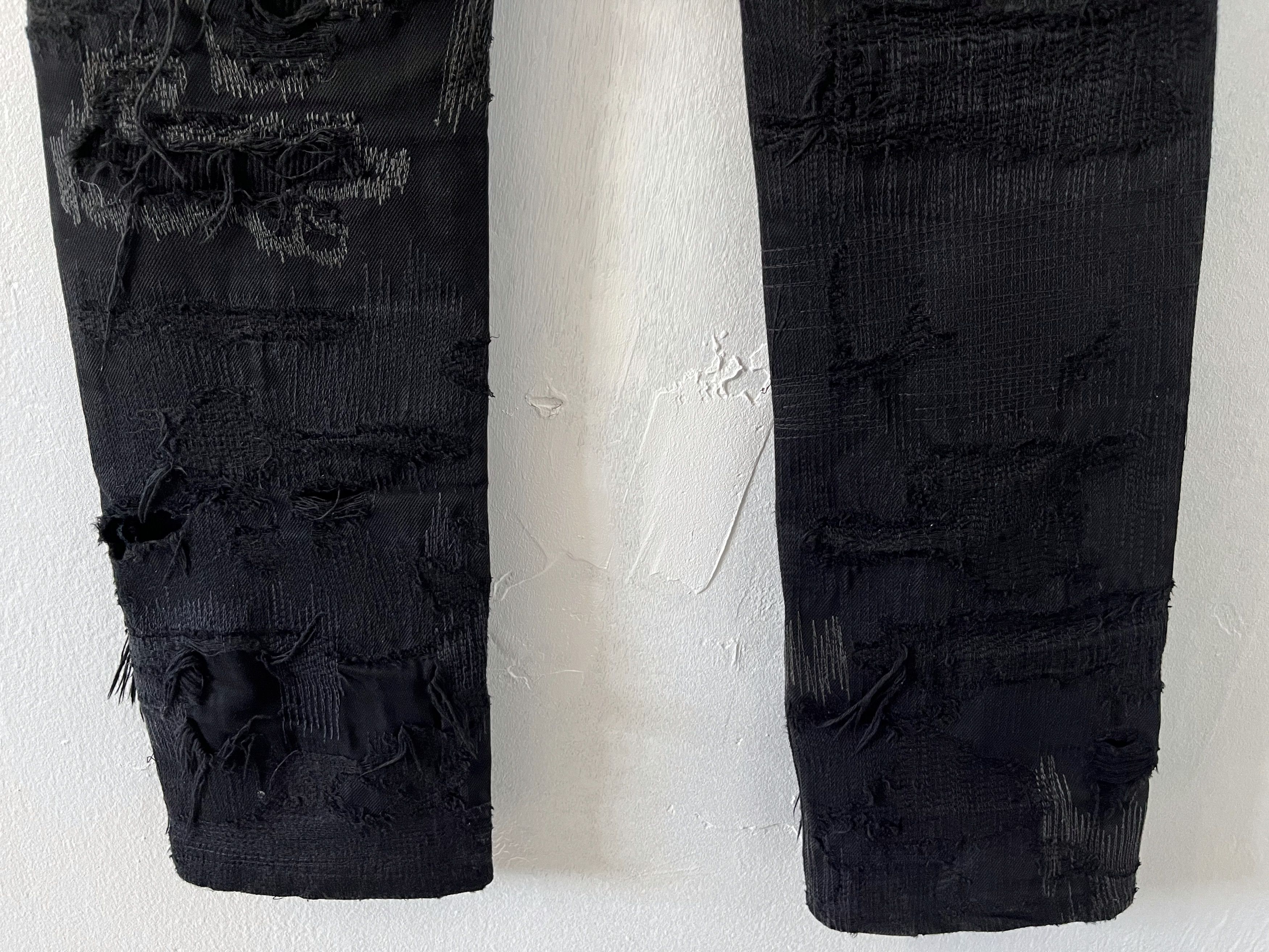 Undercover Undercover AW05 Arts & Crafts 85 Black Boro Denim Size US 29 - 6 Thumbnail