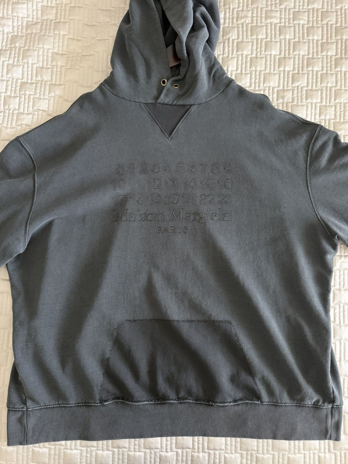 Maison Margiela Logo Embroidered Hoodie Black Size M