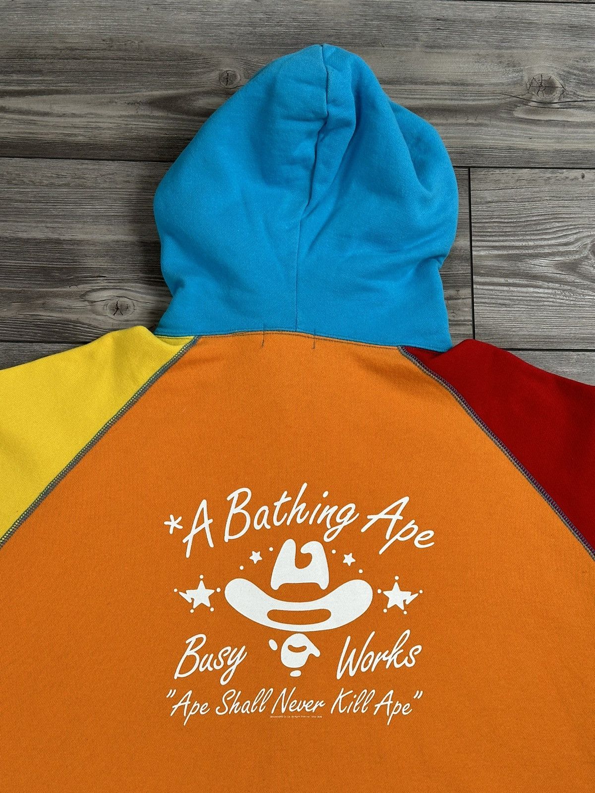 Bape A Bathing Ape Busy Works Multi Colour Zip Hoodie Size US XL / EU 56 / 4 - 3 Thumbnail