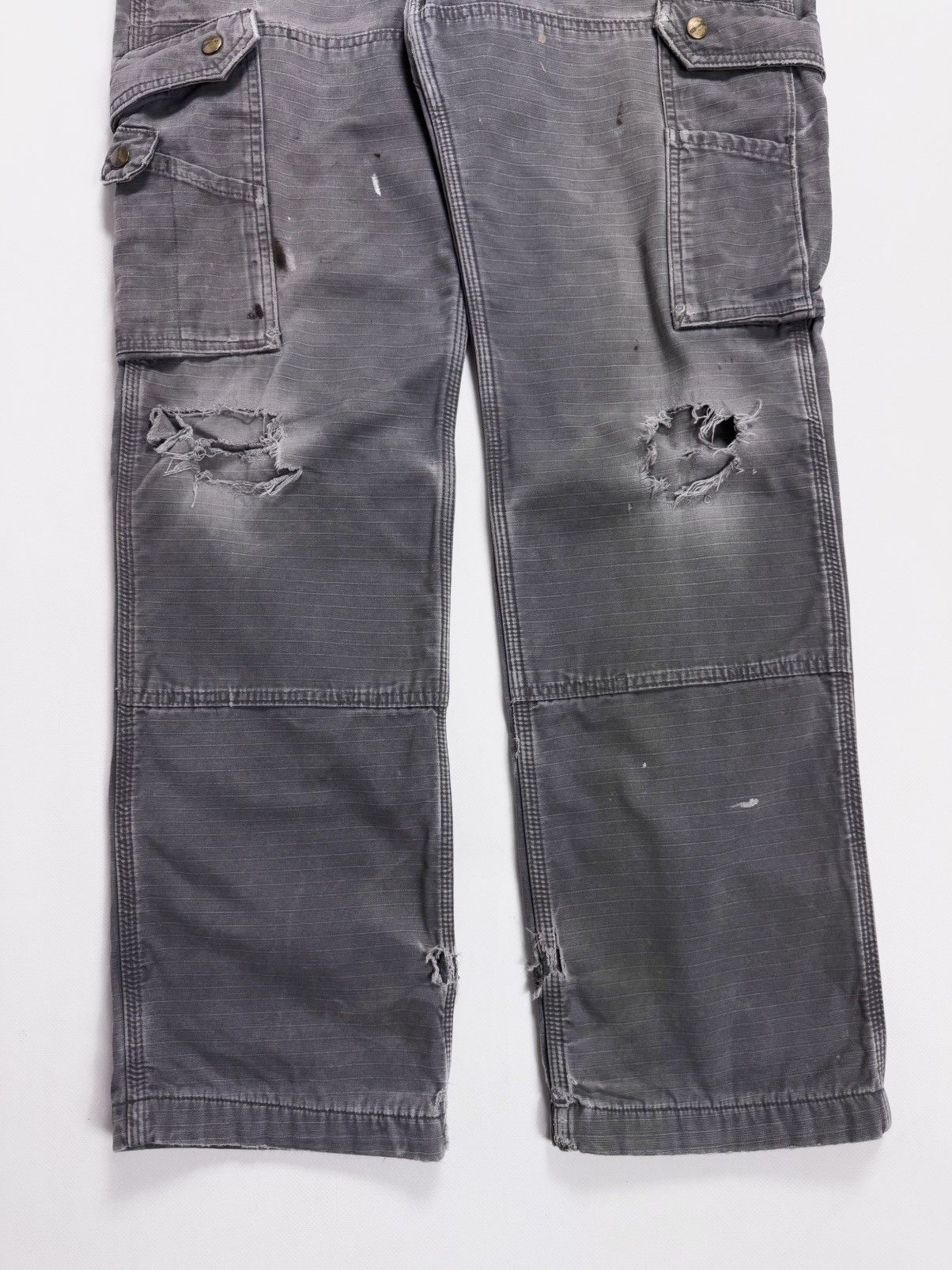 Carhartt Vintage Carhartt Flannel Double Knee Cargo Work Pants Size US 31 - 13 Thumbnail