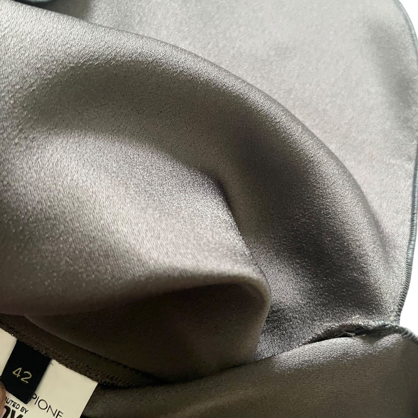 Piazza Sempione Piazza Sempione Gray Layered Crepe Split Neck Blouse Size M / US 6-8 / IT 42-44 - 8 Thumbnail