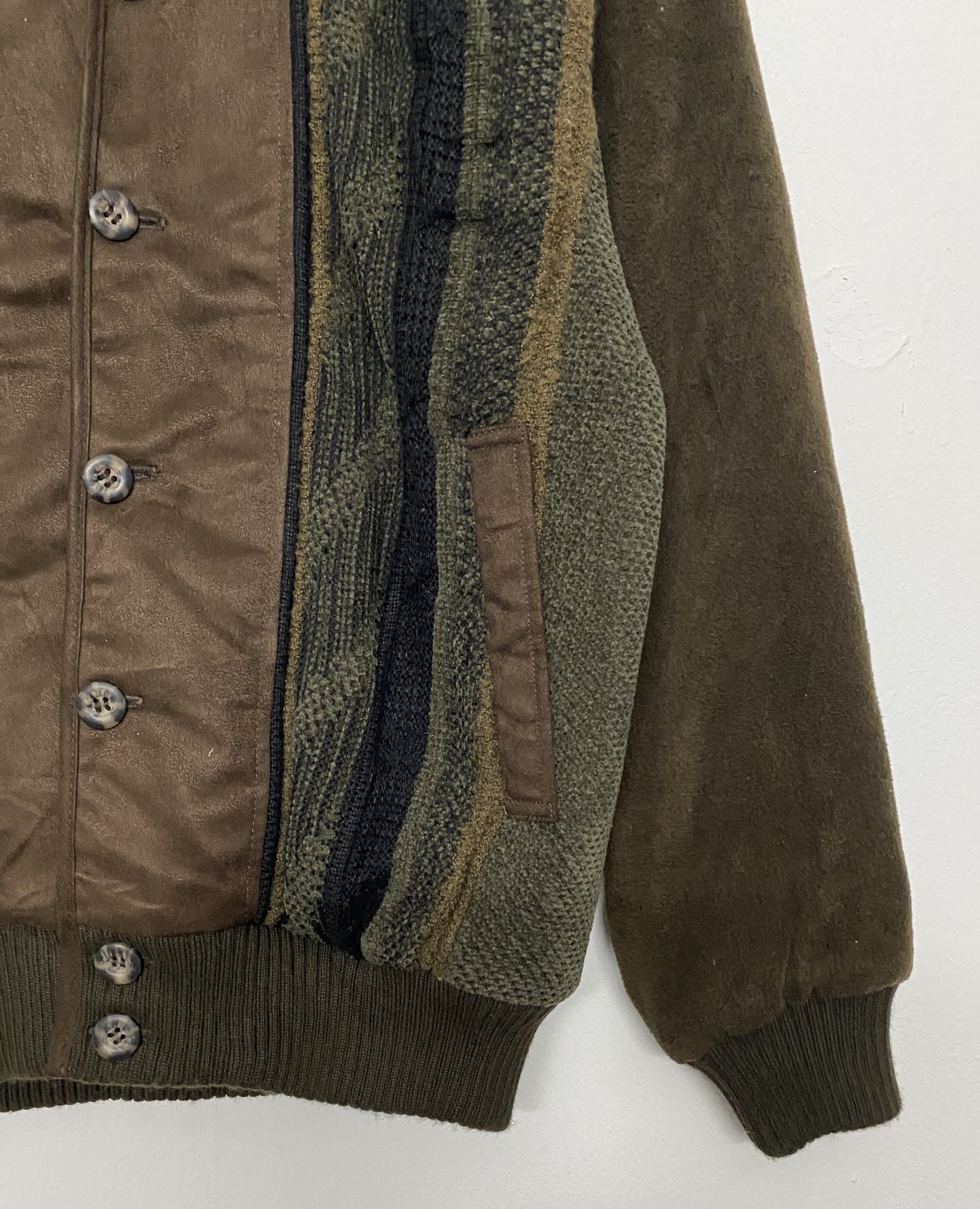 Lindbergh VINTAGE LINDBERGH Suede Knitted Bomber Jacket Size US M / EU 48-50 / 2 - 6 Thumbnail