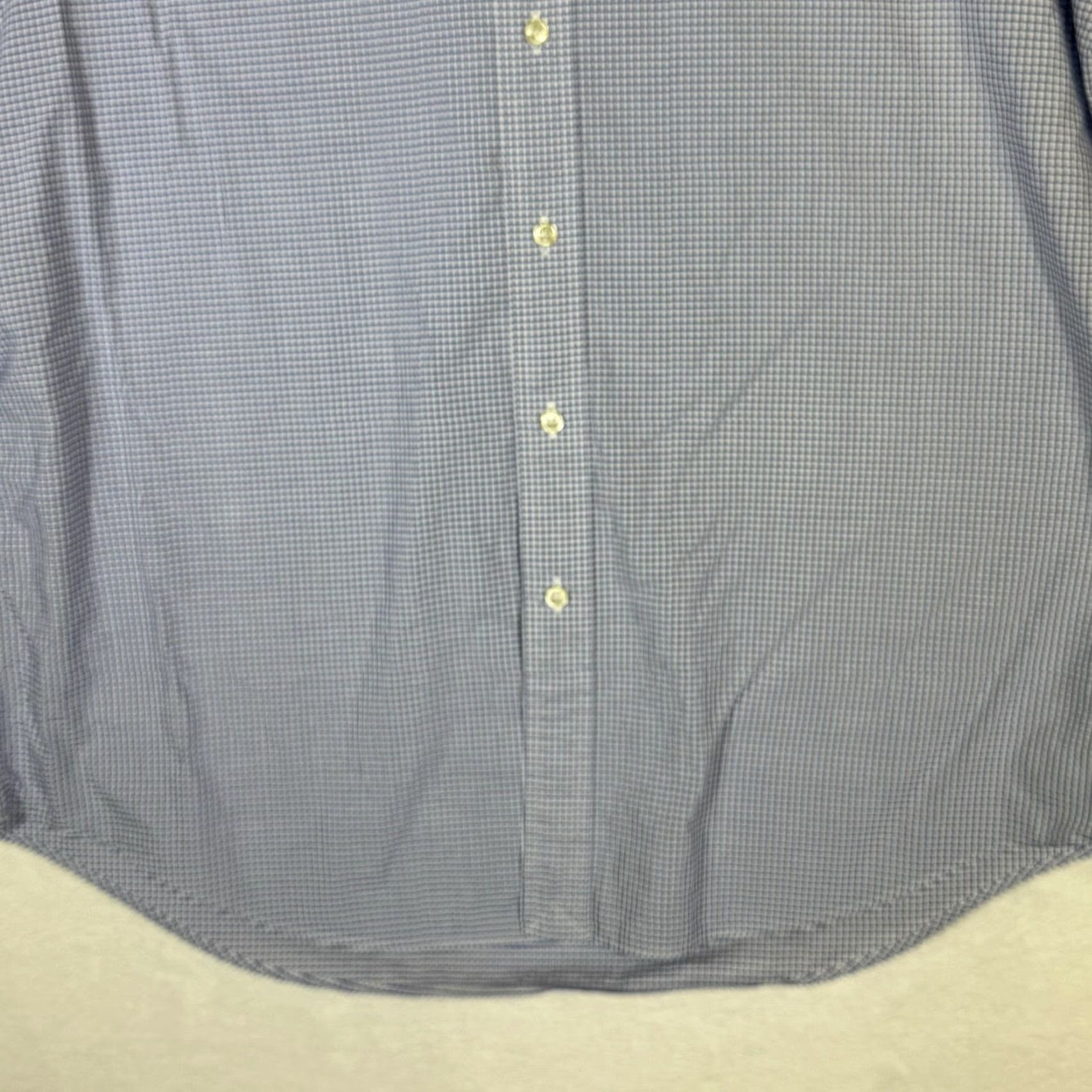 Ralph Lauren Ralph Lauren Button-Down Shirt Mens XL Blue White Gingham Check Long Sleeve Stretch Embroidered Pony Polo Size US L / EU 52-54 / 3 - 6 Thumbnail