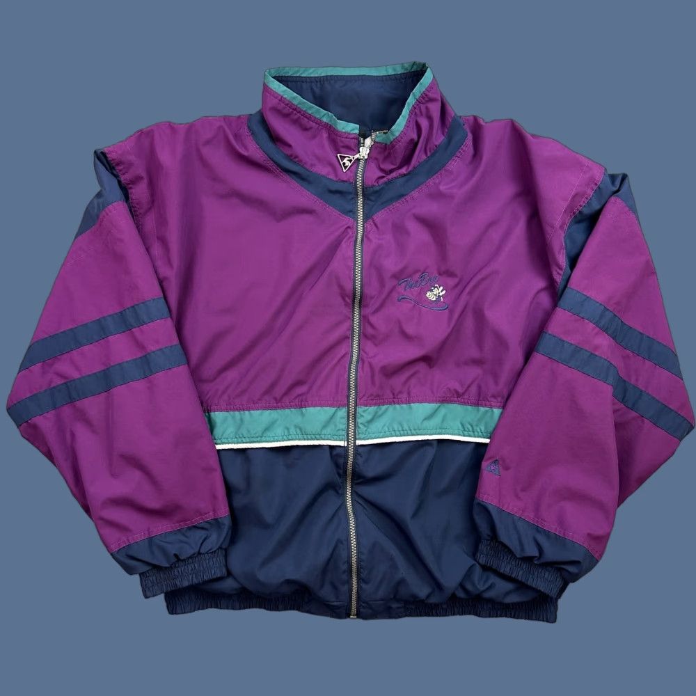Le Coq Sportif VINTAGE Le Coq Sportif Jacket Mens Large Purple Full Zip Lined Outdoor Active Size US L / EU 52-54 / 3 - 1 Thumbnail