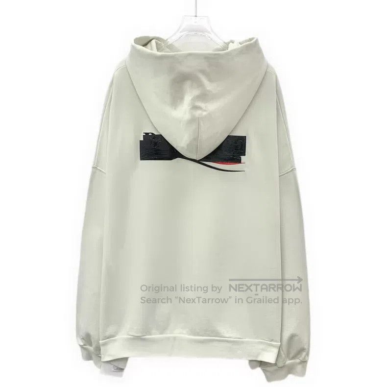 Balenciaga Balenciaga Ivory White Logo Letter Embroidered Cotton Hood Size US L / EU 52-54 / 3 - 2 Thumbnail