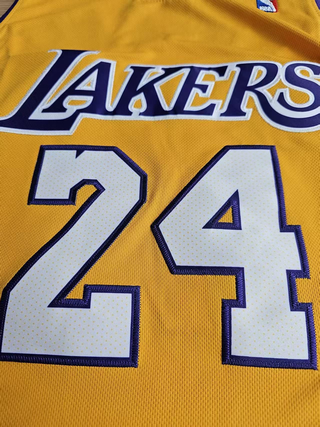 NBA Los Angeles Lakers #24 Kobe Bryant Jersey Stitched Yellow Size US M / EU 48-50 / 2 - 3 Thumbnail
