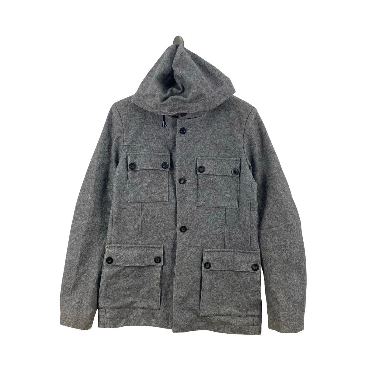 Reiss Vintage REISS HOODED Jacket Utility Field Coat Pocket Size US M / EU 48-50 / 2 - 3 Thumbnail