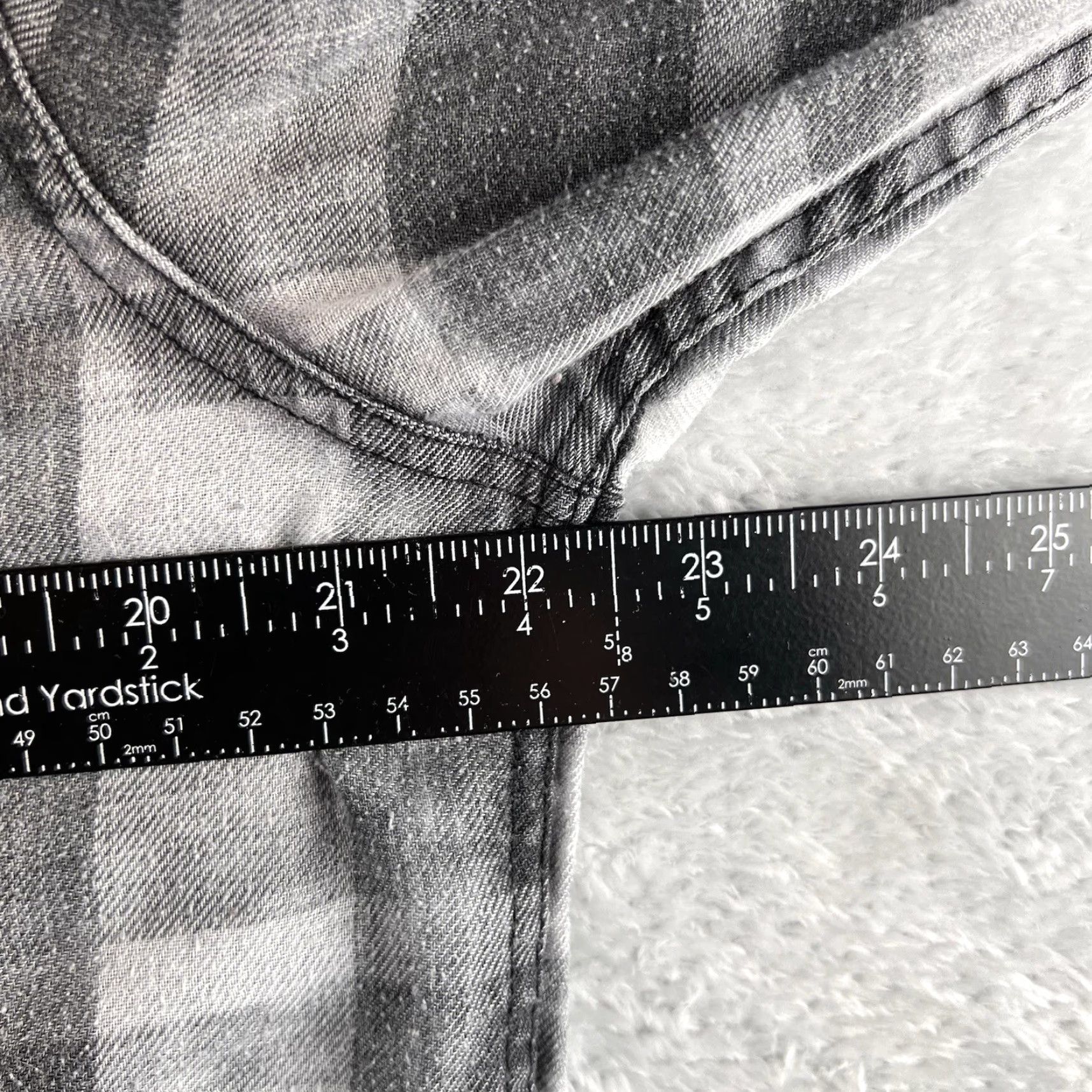 Vintage XXX RUDE Shirt Mens L Black Gray Plaid Long Sleeve Button Up Size US L / EU 52-54 / 3 - 5 Thumbnail