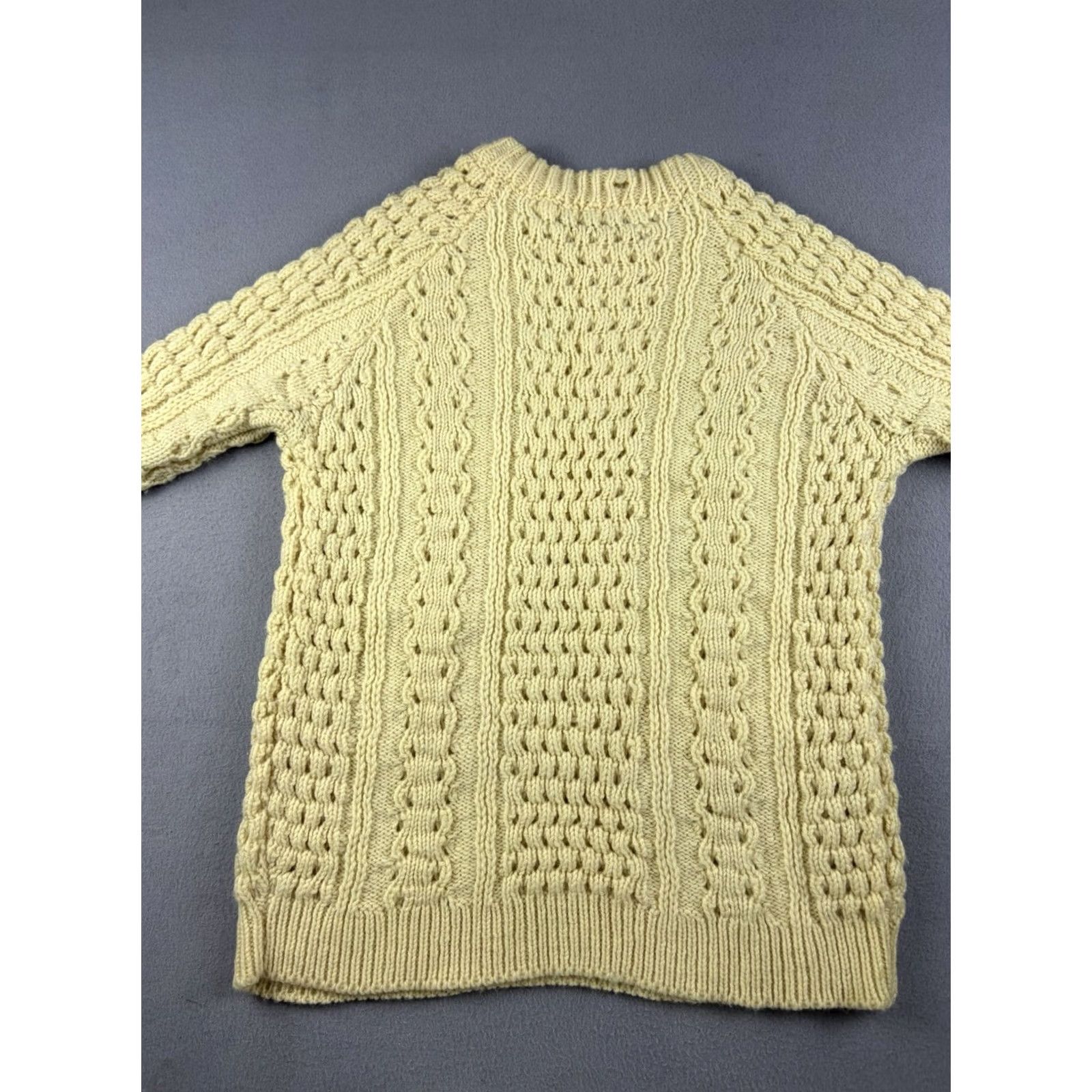 Vintage VINTAGE John Malloy Sweater Wool Cream Chunky Cable Knit Pullover Turtleneck Women M Regular Sleeves Long Hand Wash or Dry Clean Size M / US 6-8 / IT 42-44 - 4 Thumbnail