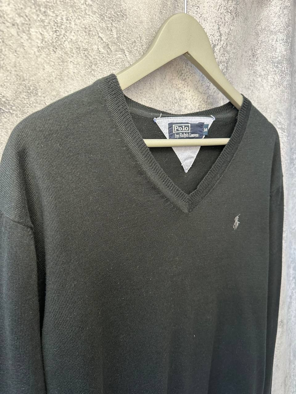 Polo Ralph Lauren × Vintage Polo Ralph Lauren Vintage V-Neck Sweater Black Men's Size M Size US M / EU 48-50 / 2 - 4 Thumbnail
