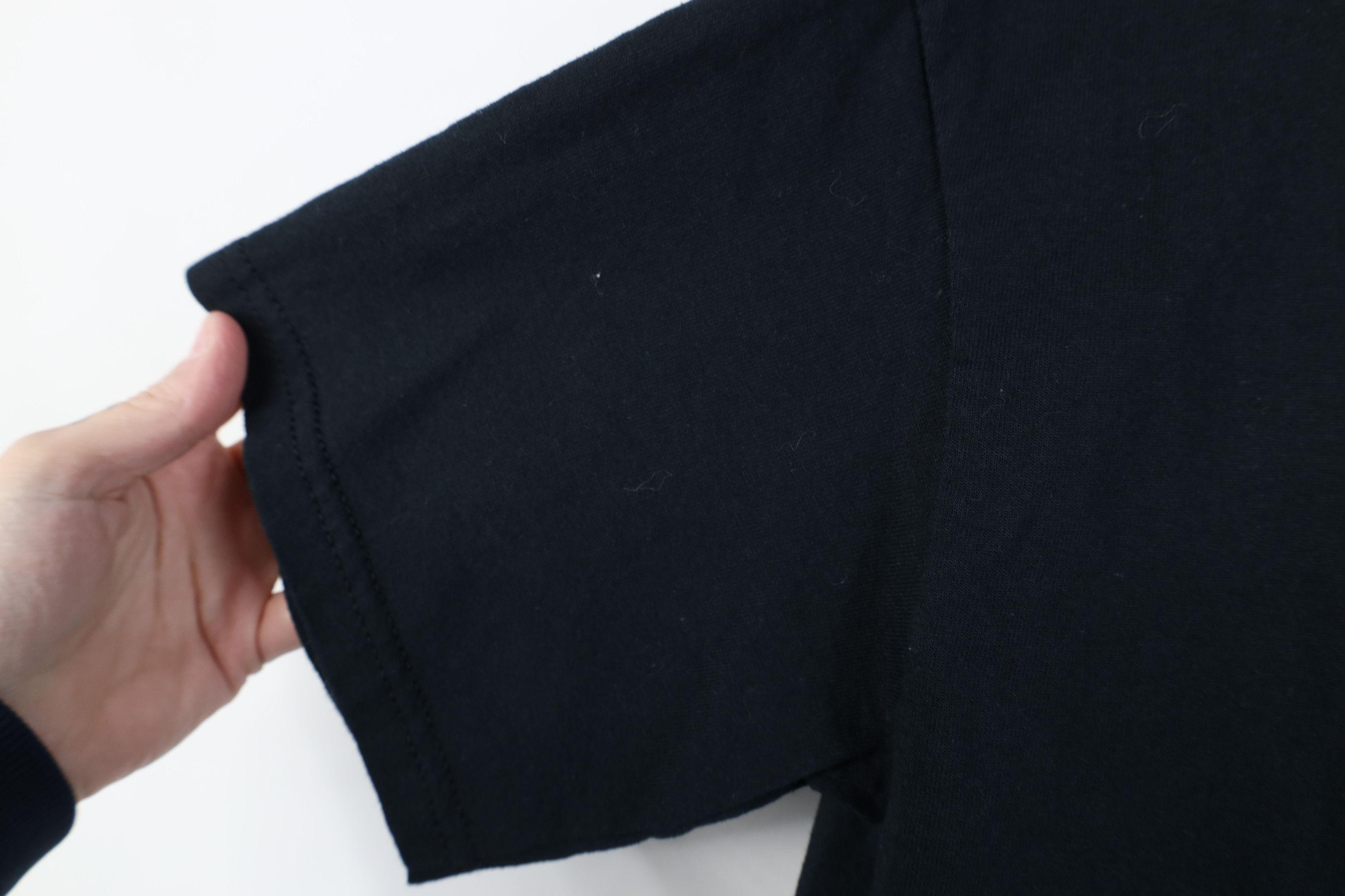 Vintage Vintage 90s Y2K Streetwear Faded Blank Cotton T-Shirt Black Size US S / EU 44-46 / 1 - 7 Thumbnail