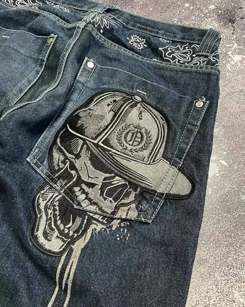 Japanese Brand × Vintage American wide gothic style jeans Size US 34 / EU 50 - 4 Thumbnail