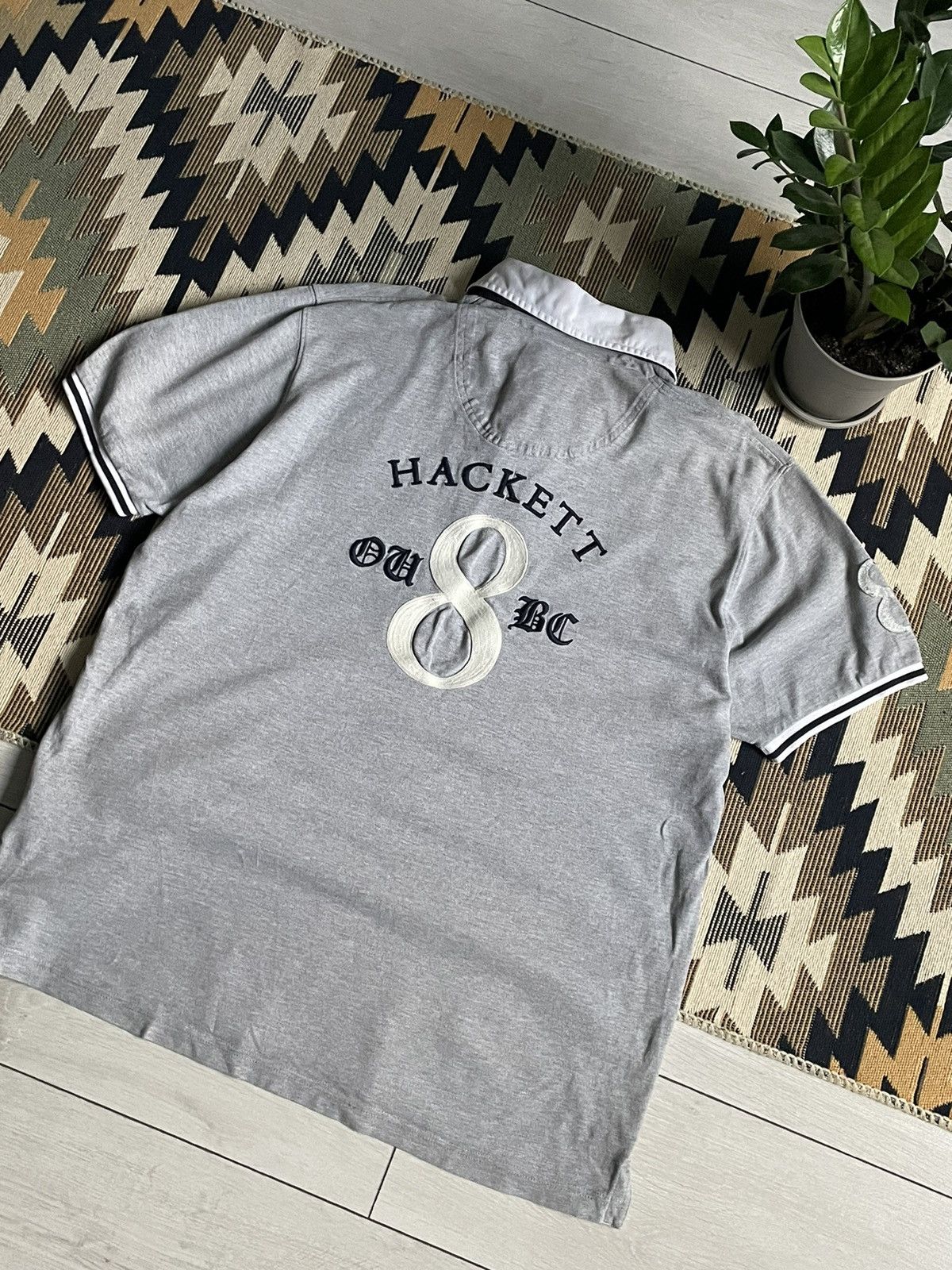 Hackett Vintage Hackett London Big Logo #8 Polo T-shirt Size US XXL / EU 58 / 5 - 7 Thumbnail