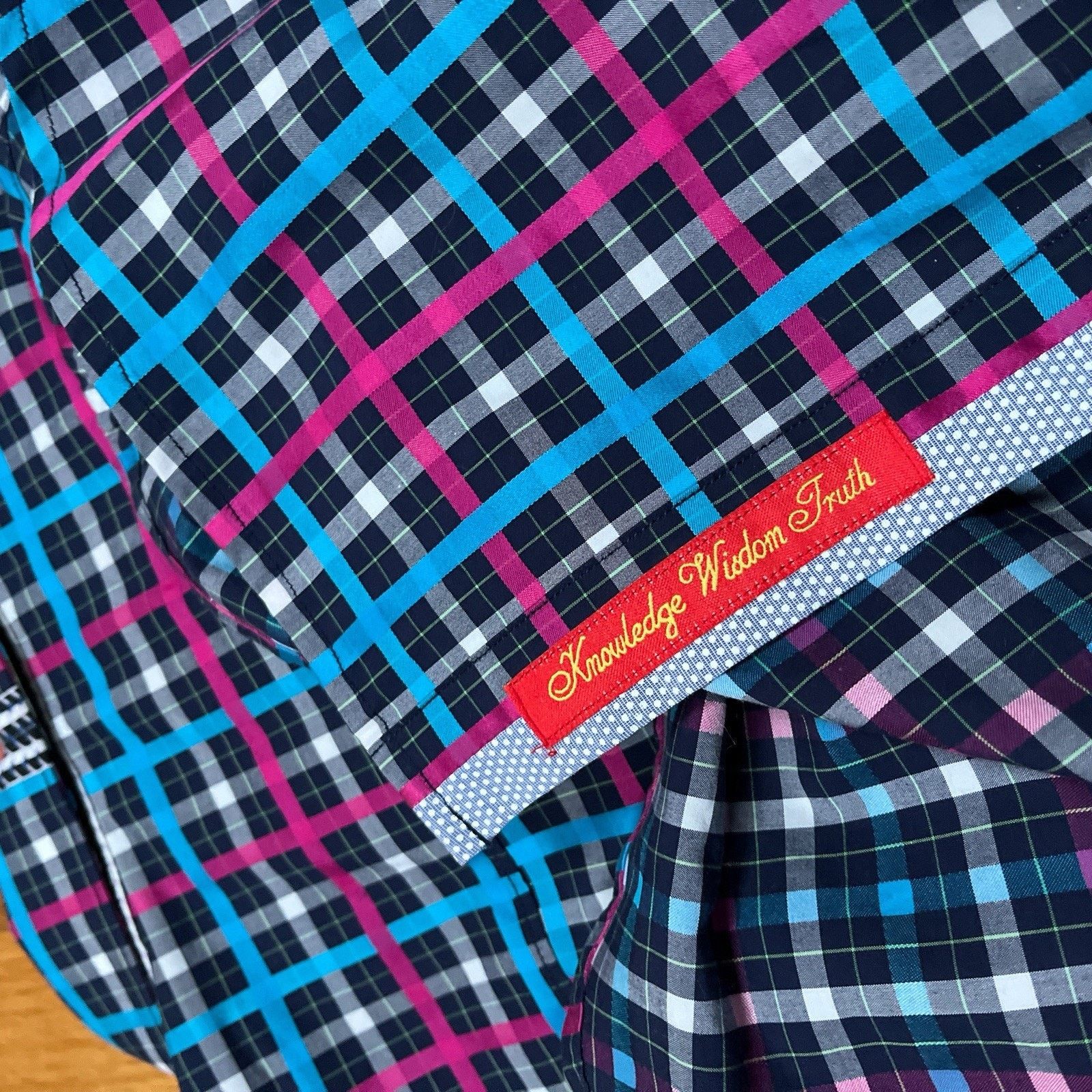 Robert Graham Robert Graham X Tailored Fit Flip Cuff Gingham Grid Plaid Size US XXL / EU 58 / 5 - 12 Thumbnail