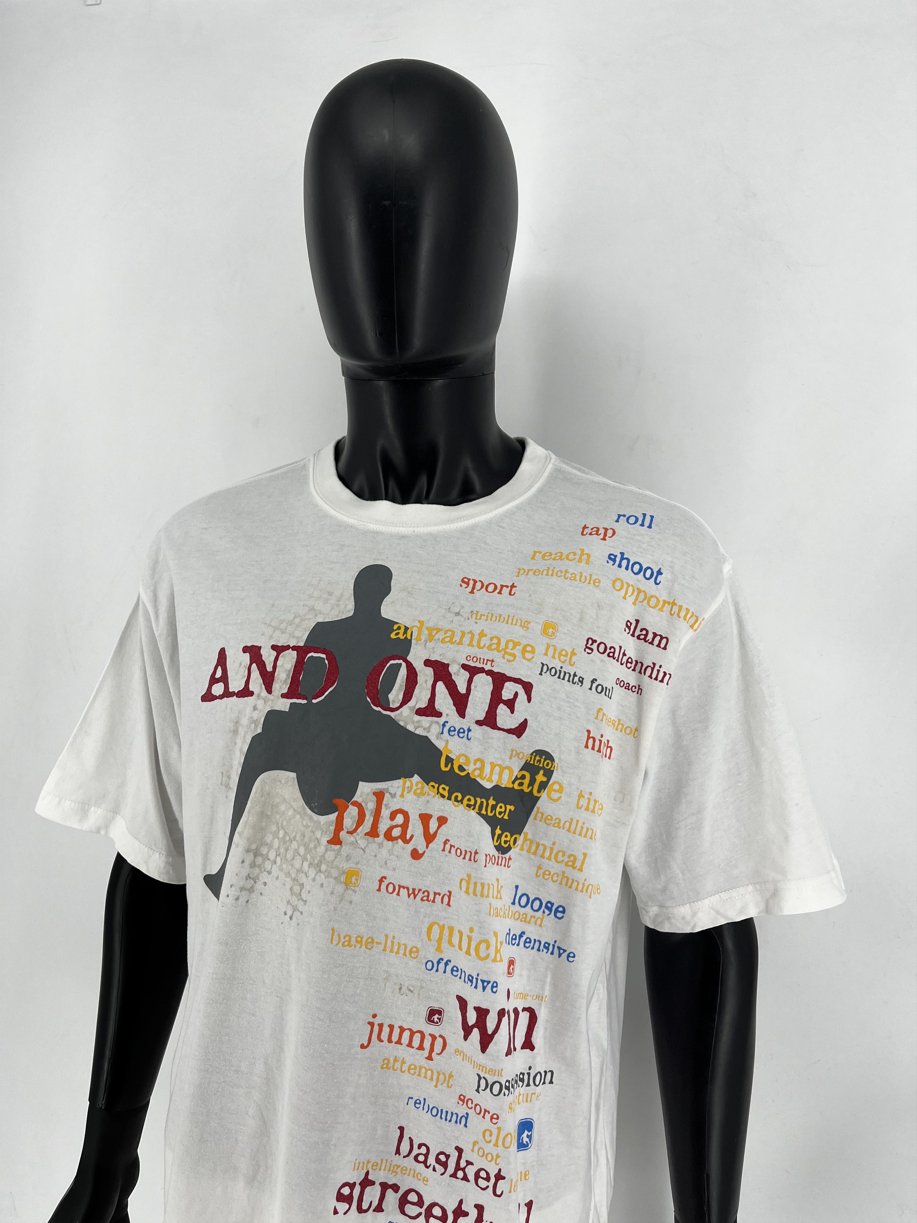 NBA And 1 One Basketball Graphic TShirt Men’s White Y2K 2000s Size US XL / EU 56 / 4 - 4 Thumbnail