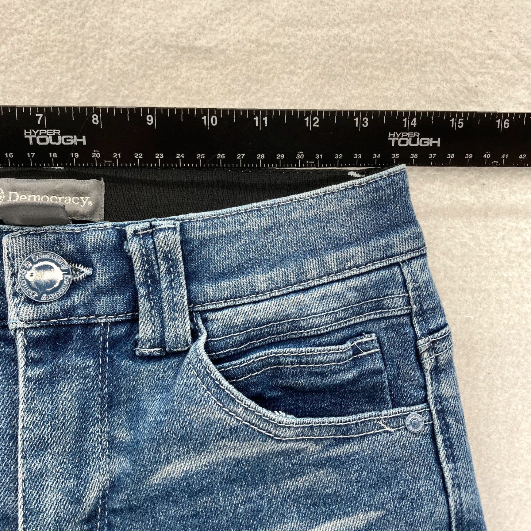 Vintage Democracy Jeans Ab Technology Women's 6 Ankle Skinny Medium Blue Stretch Denim Jeans Size 28" / US 6 / IT 42 - 6 Thumbnail