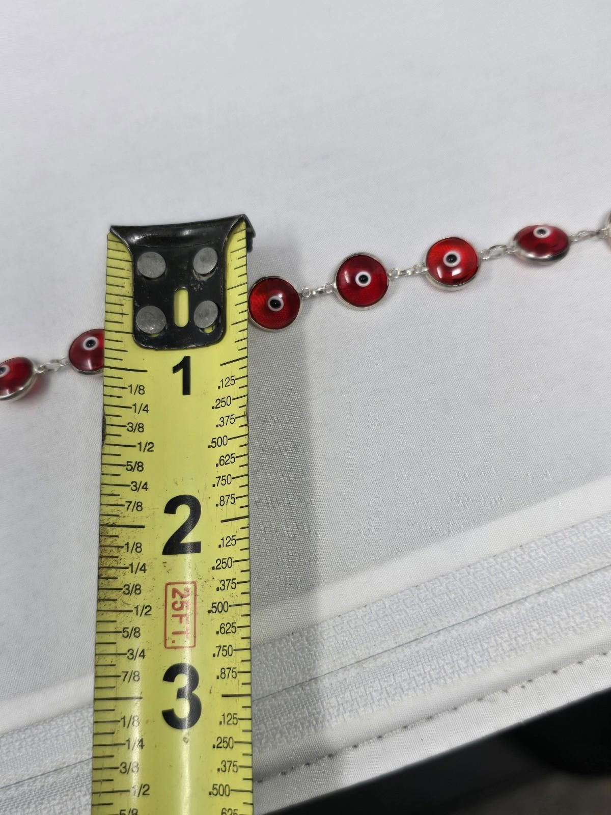 Other Sterling Silver Red Evil Eye Glass Bead Bracelet Size ONE SIZE - 6 Thumbnail