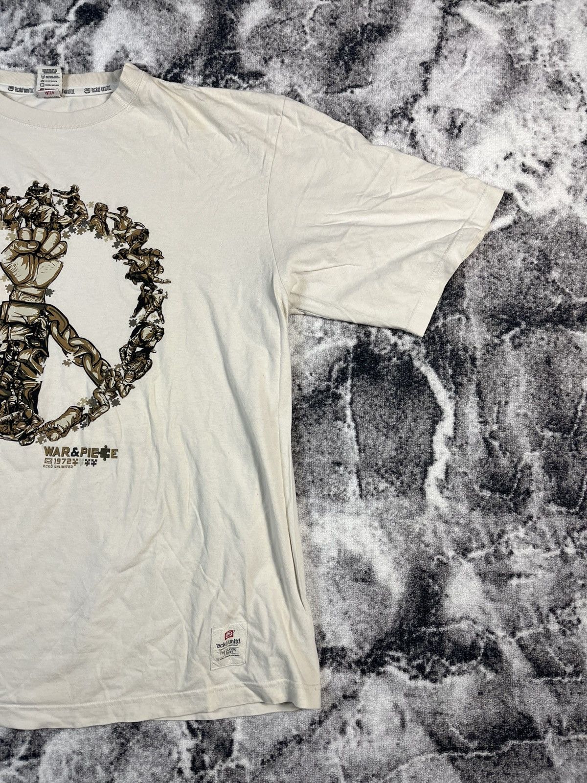 Ecko Unltd. Ecko Unltd War and Piece Jigsaw Graphic Puzzle Blk Y2K Size US L / EU 52-54 / 3 - 3 Thumbnail