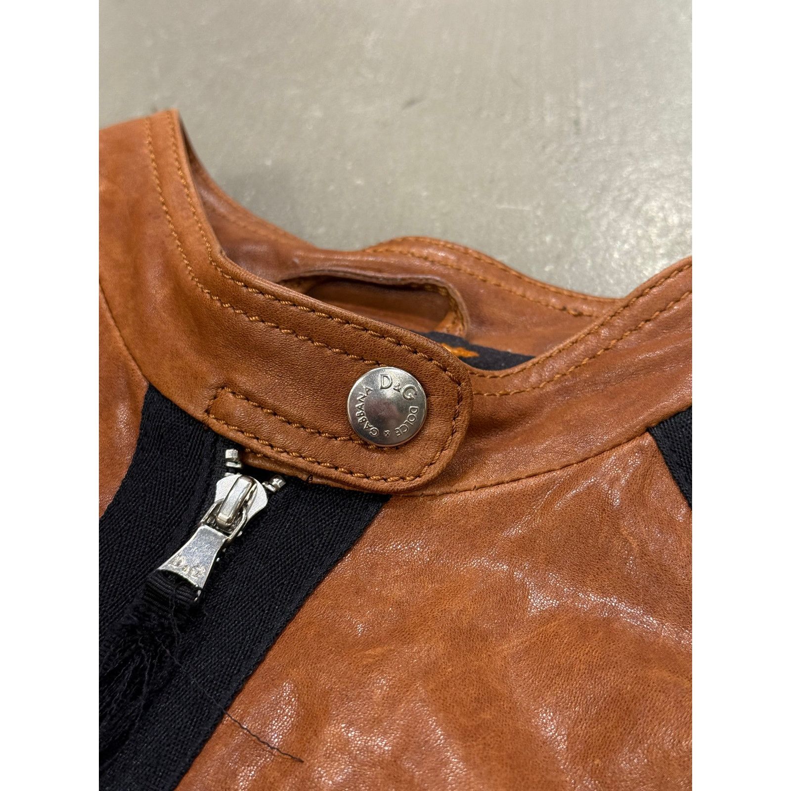 Dolce & Gabbana 2000s Dolce & Gabbana paneled moto jacket Size US S / EU 44-46 / 1 - 7 Thumbnail