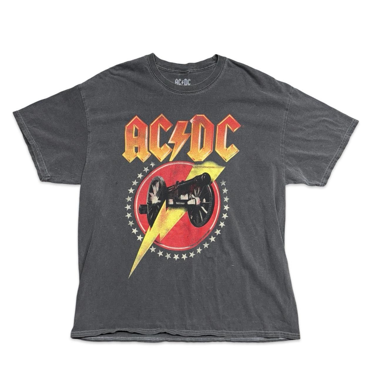 Designer Grey modern ACDC graphic tee with a classic rock vibe Size US S / EU 44-46 / 1 - 1 Thumbnail
