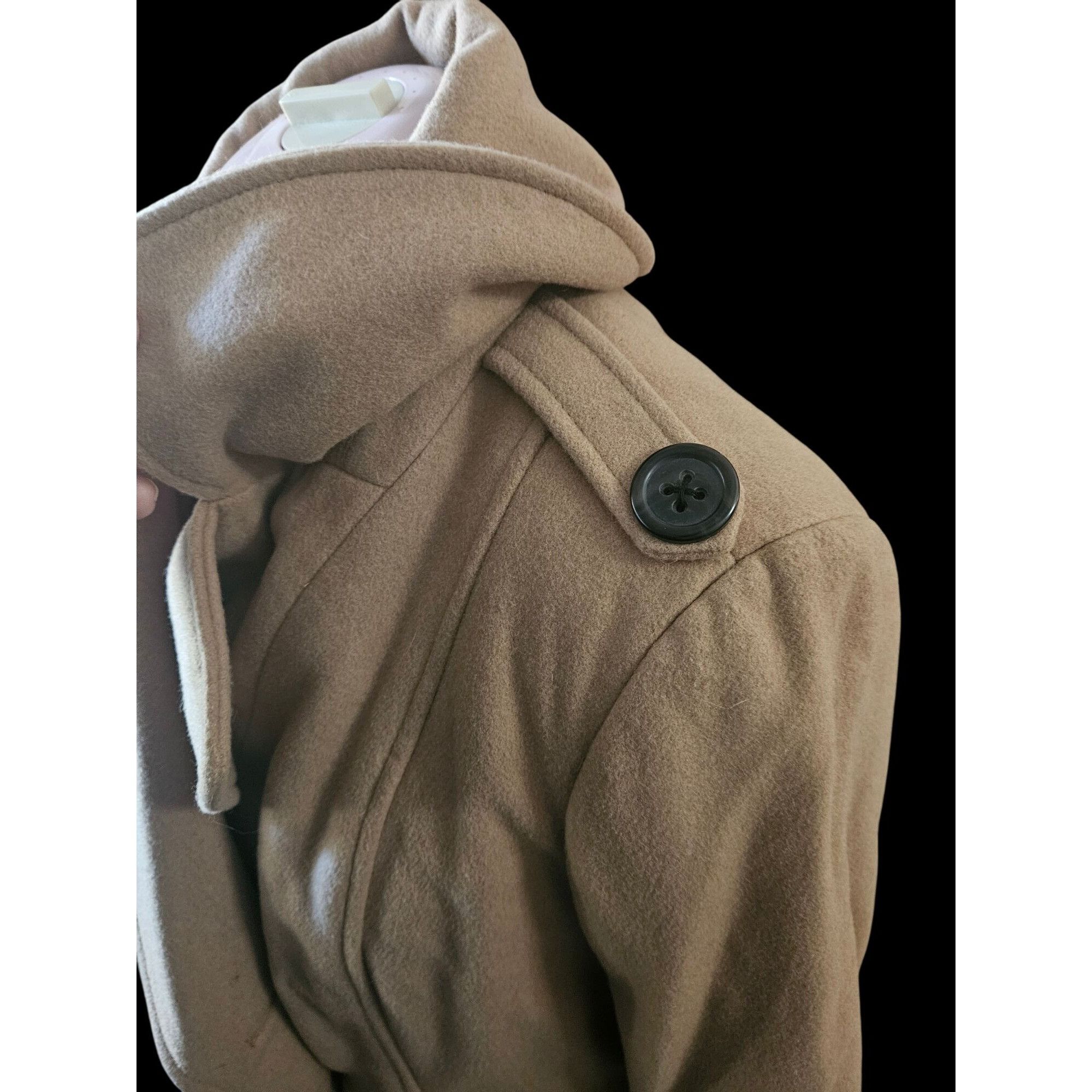 Merona Merona Womens Double-Breasted Camel Peacoat Size L Wool Blen Size L / US 10 / IT 46 - 5 Thumbnail