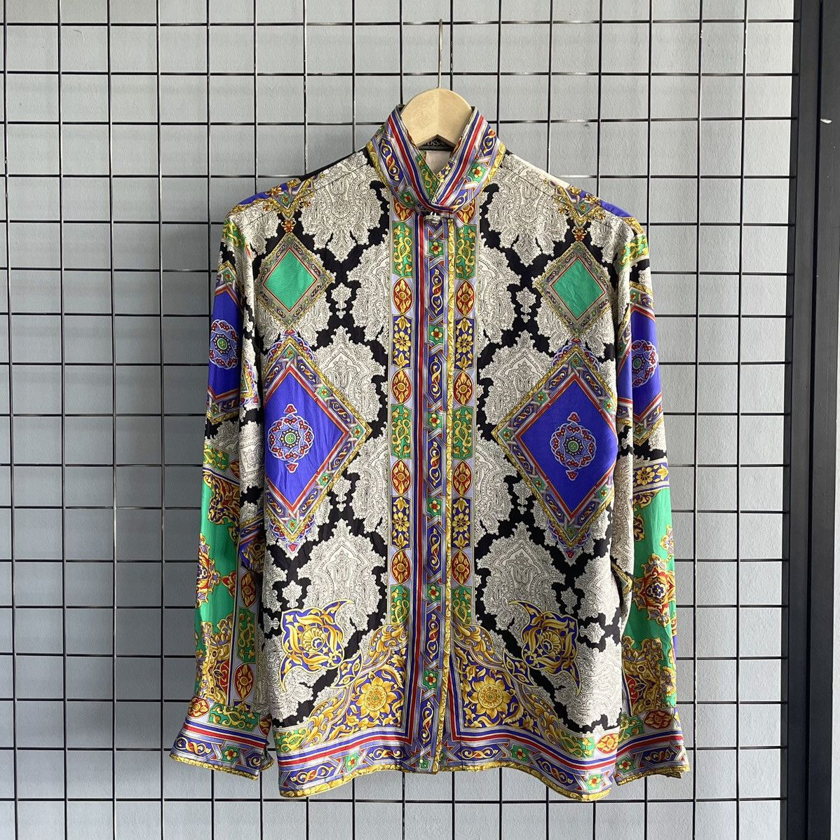 Versace Gianni VERSACE Women Silk Shirt Damask Print from FW 1994/95 Size M / US 6-8 / IT 42-44 - 1 Thumbnail